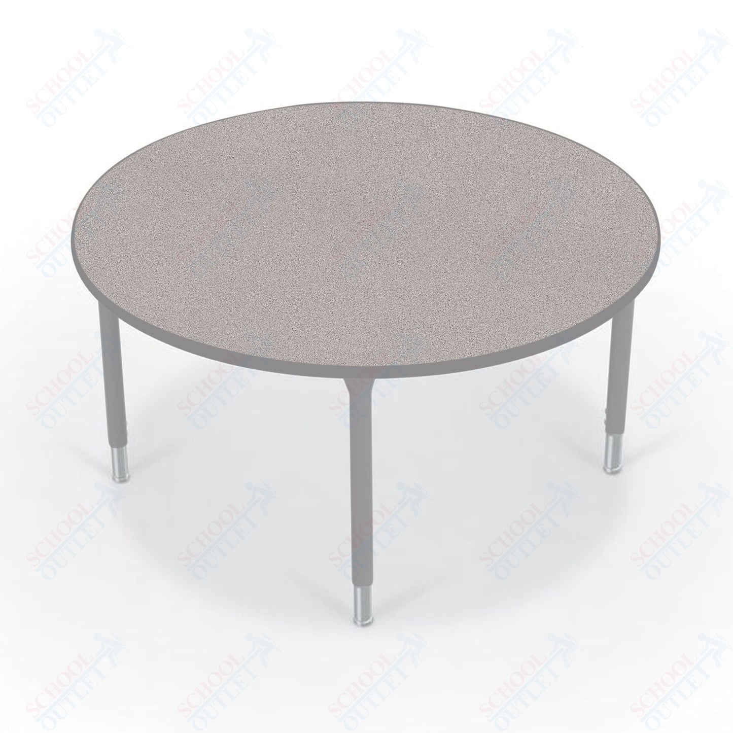 Hierarchy Round School Activity Table (48"Diameter) HPL Top - Height Adjustable Legs by MooreCo - SchoolOutlet