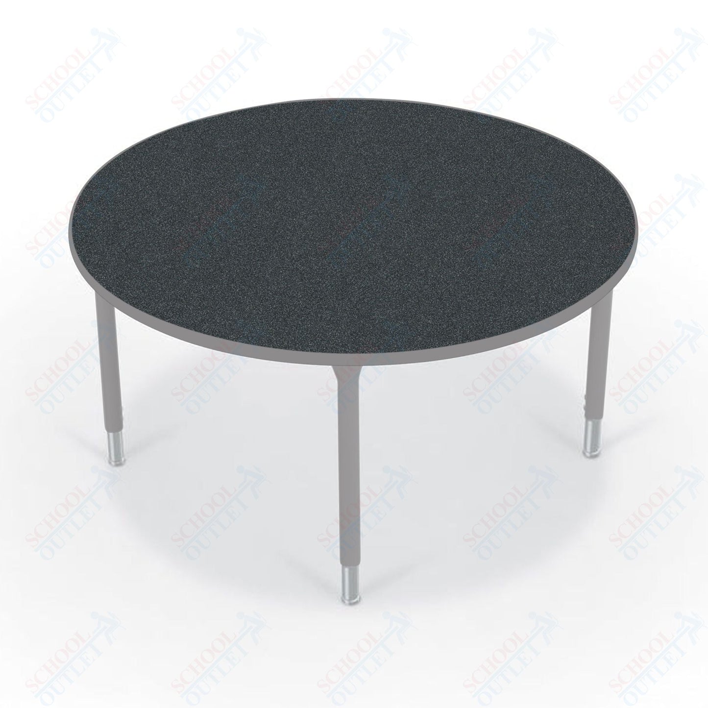 Hierarchy Round School Activity Table (48"Diameter) HPL Top - Height Adjustable Legs by MooreCo - SchoolOutlet