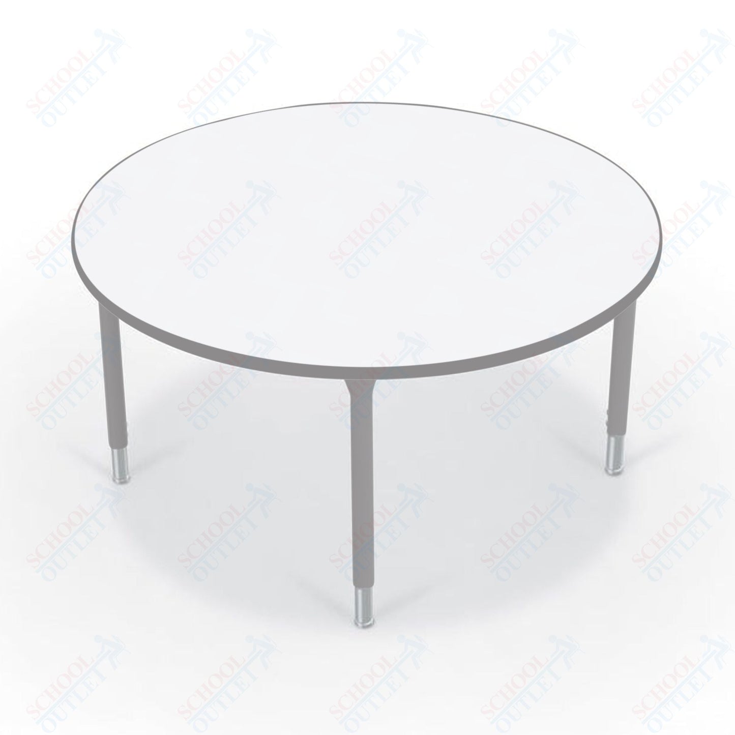 Hierarchy Round School Activity Table (48"Diameter) HPL Top - Height Adjustable Legs by MooreCo - SchoolOutlet