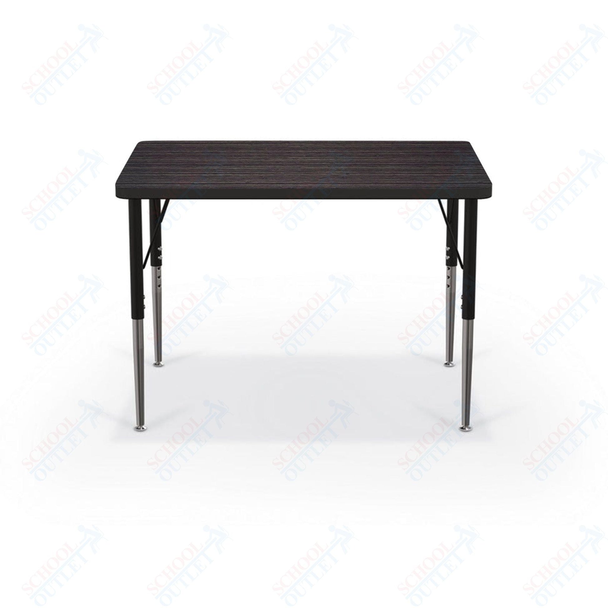 Mooreco Activity Table - 24"D x 36"W - Rectangle - Black Edgeband (Mooreco 90527 - A) - SchoolOutlet