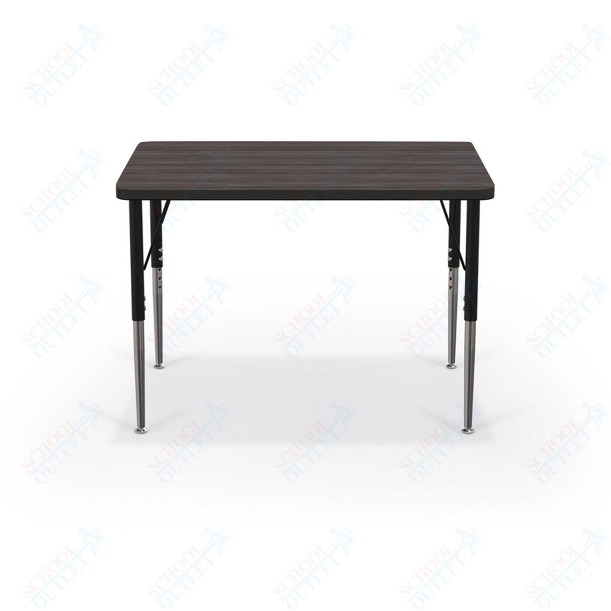 Mooreco Activity Table - 24"D x 36"W - Rectangle - Black Edgeband (Mooreco 90527 - A) - SchoolOutlet