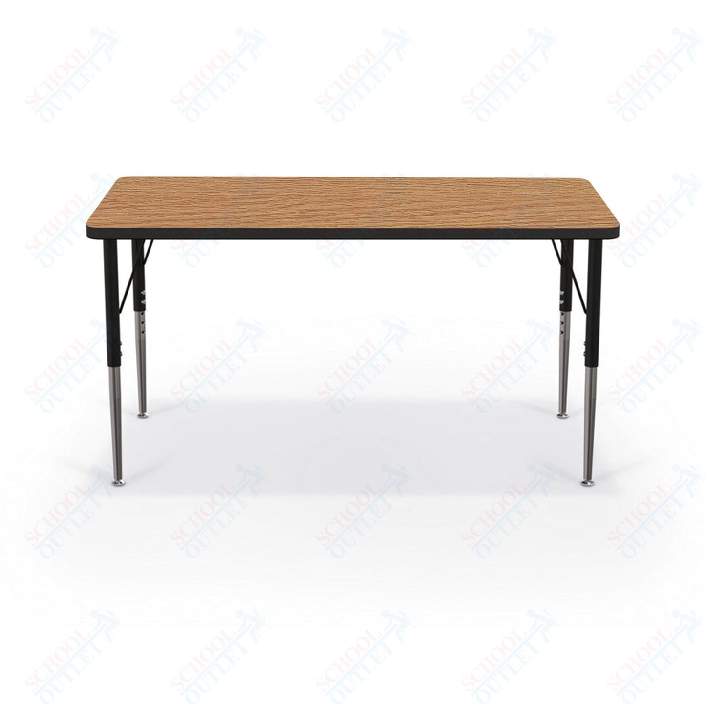 Mooreco Activity Table - 24"D x 48"W - Rectangle - Black Edgeband (Mooreco 90527 - B) - SchoolOutlet