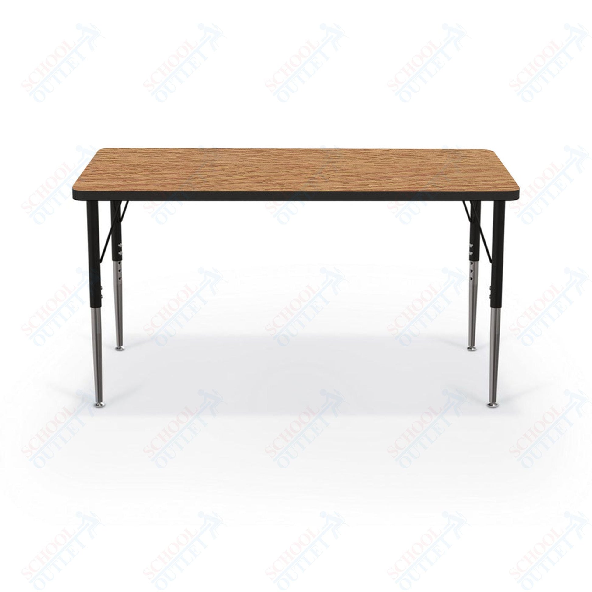 Mooreco Activity Table - 24"D x 48"W - Rectangle - Black Edgeband (Mooreco 90527 - B) - SchoolOutlet