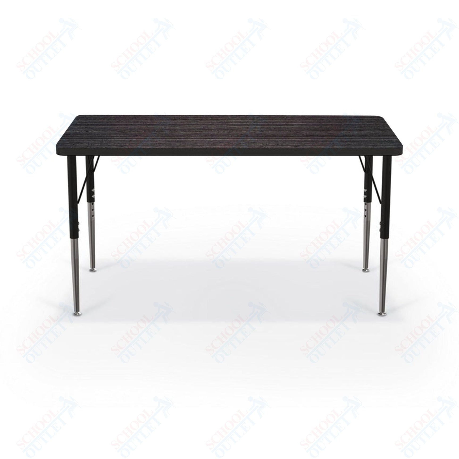 Mooreco Activity Table - 24"D x 48"W - Rectangle - Black Edgeband (Mooreco 90527 - B) - SchoolOutlet