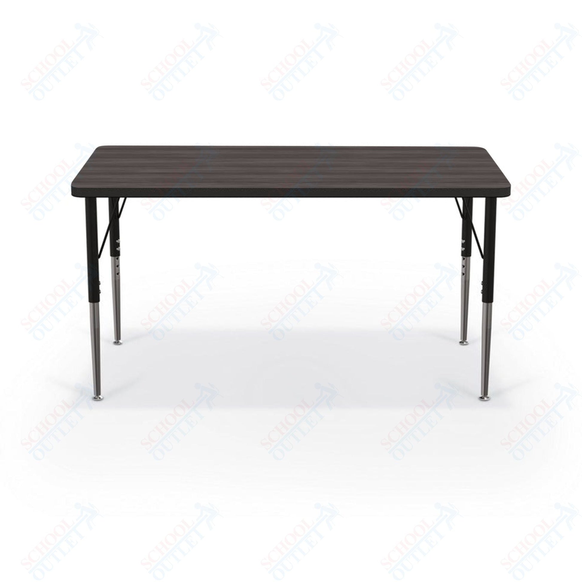 Mooreco Activity Table - 24"D x 48"W - Rectangle - Black Edgeband (Mooreco 90527 - B) - SchoolOutlet