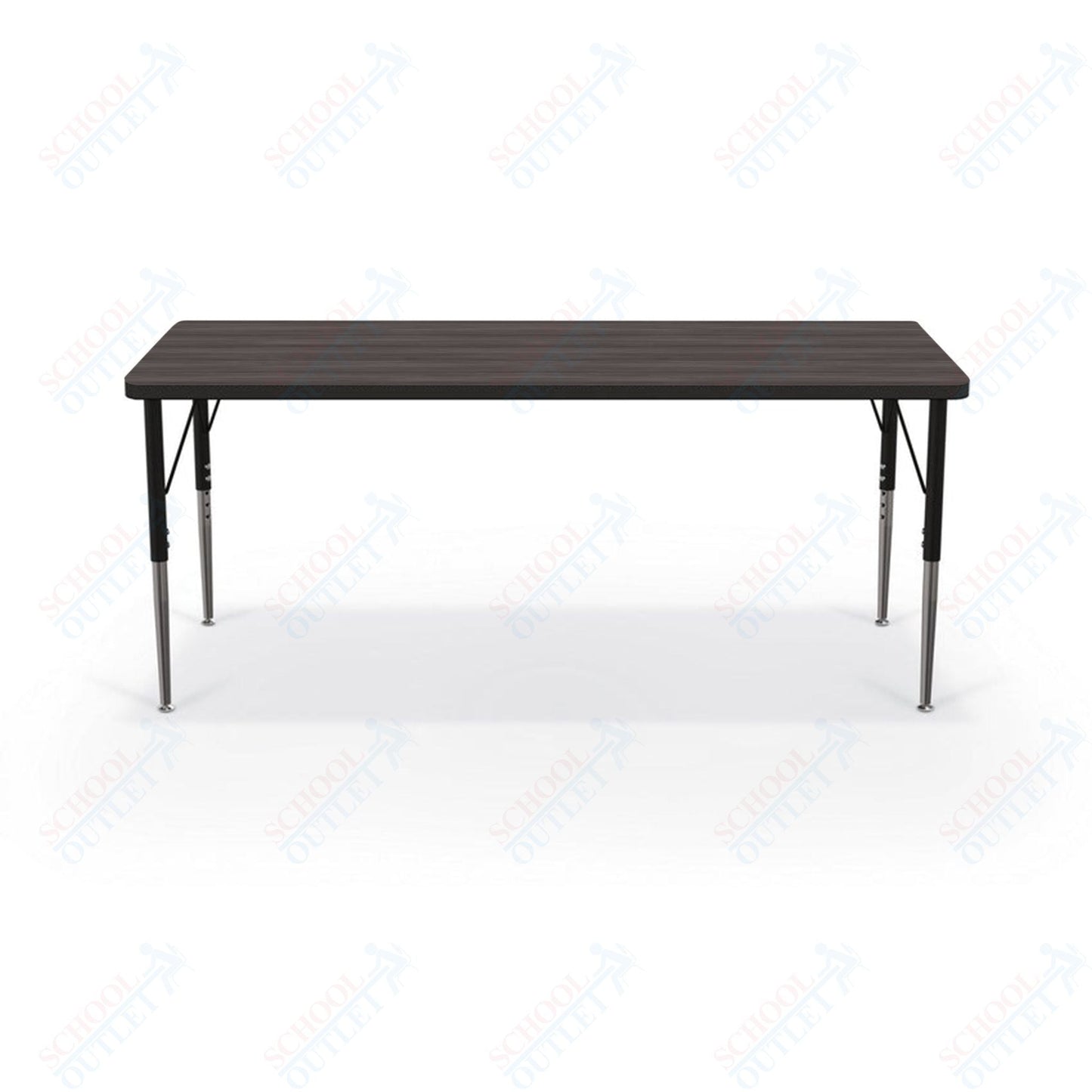 Mooreco Activity Table - 24"D x 60"W - Rectangle - Black Edgeband (Mooreco 90527 - C) - SchoolOutlet