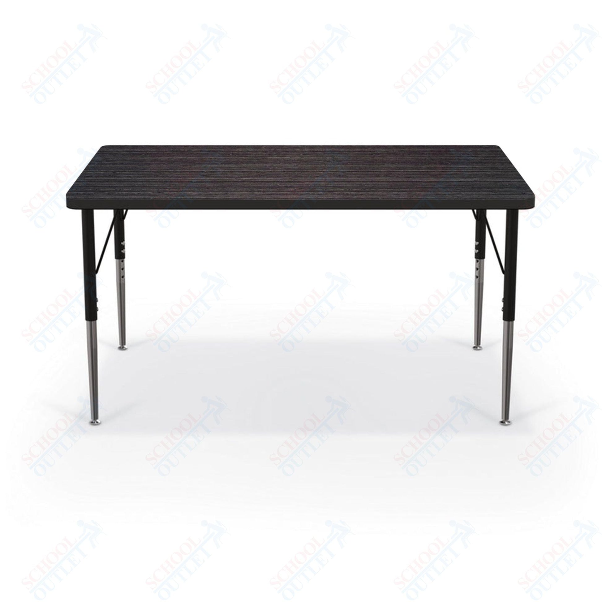 Mooreco Activity Table - 30"D x 48"W - Rectangle - Black Edgeband (Mooreco 90527 - D) - SchoolOutlet