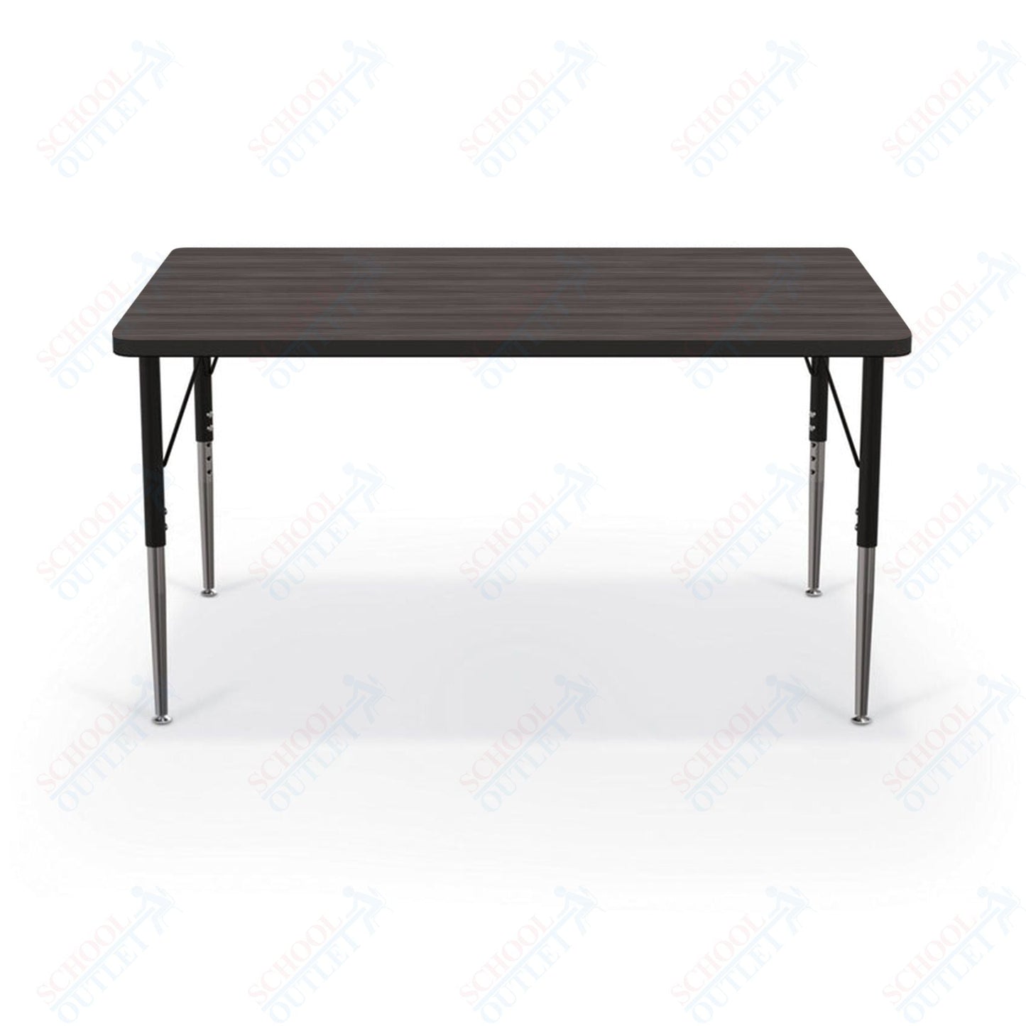 Mooreco Activity Table - 30"D x 48"W - Rectangle - Black Edgeband (Mooreco 90527 - D) - SchoolOutlet