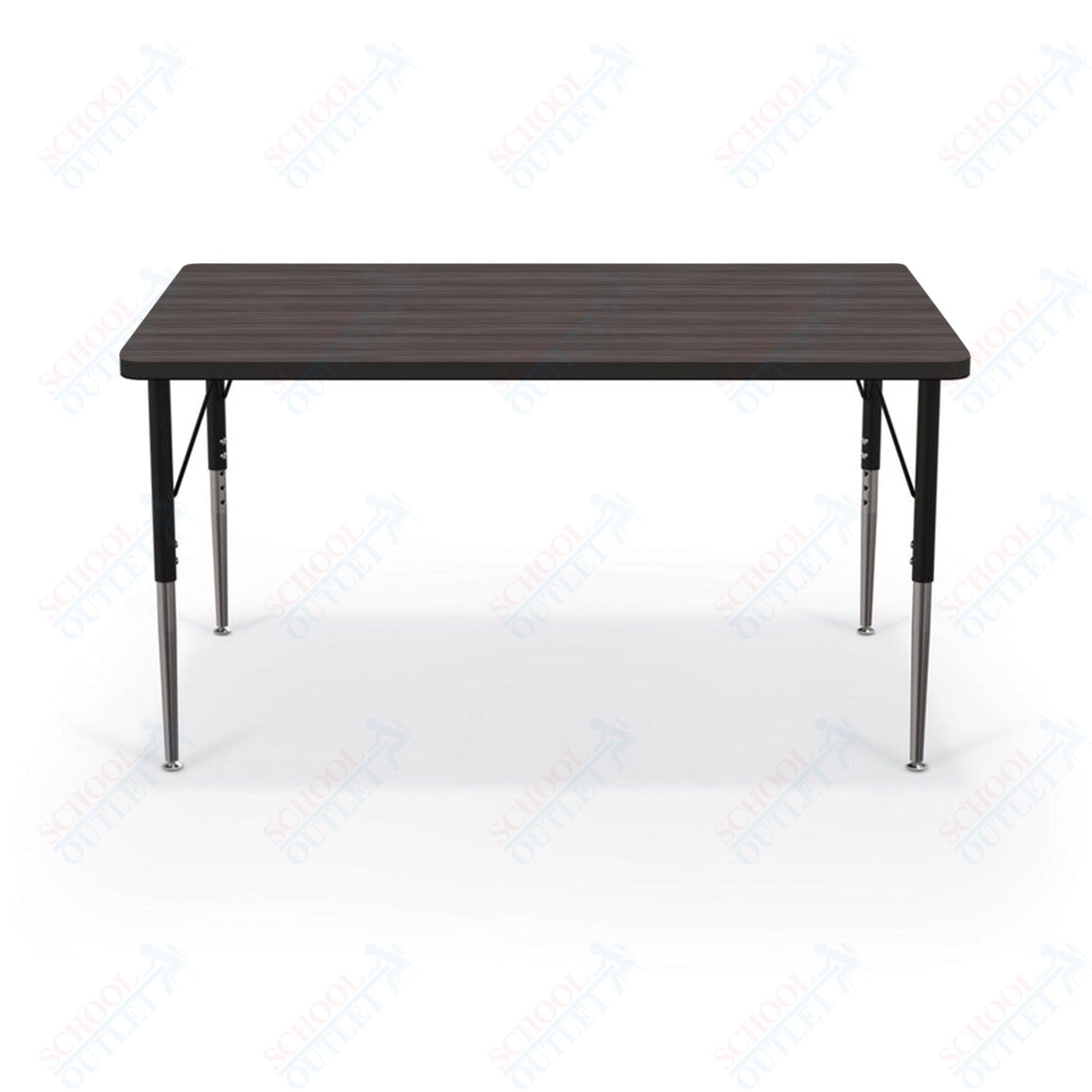 Mooreco Activity Table - 30"D x 48"W - Rectangle - Black Edgeband (Mooreco 90527 - D) - SchoolOutlet