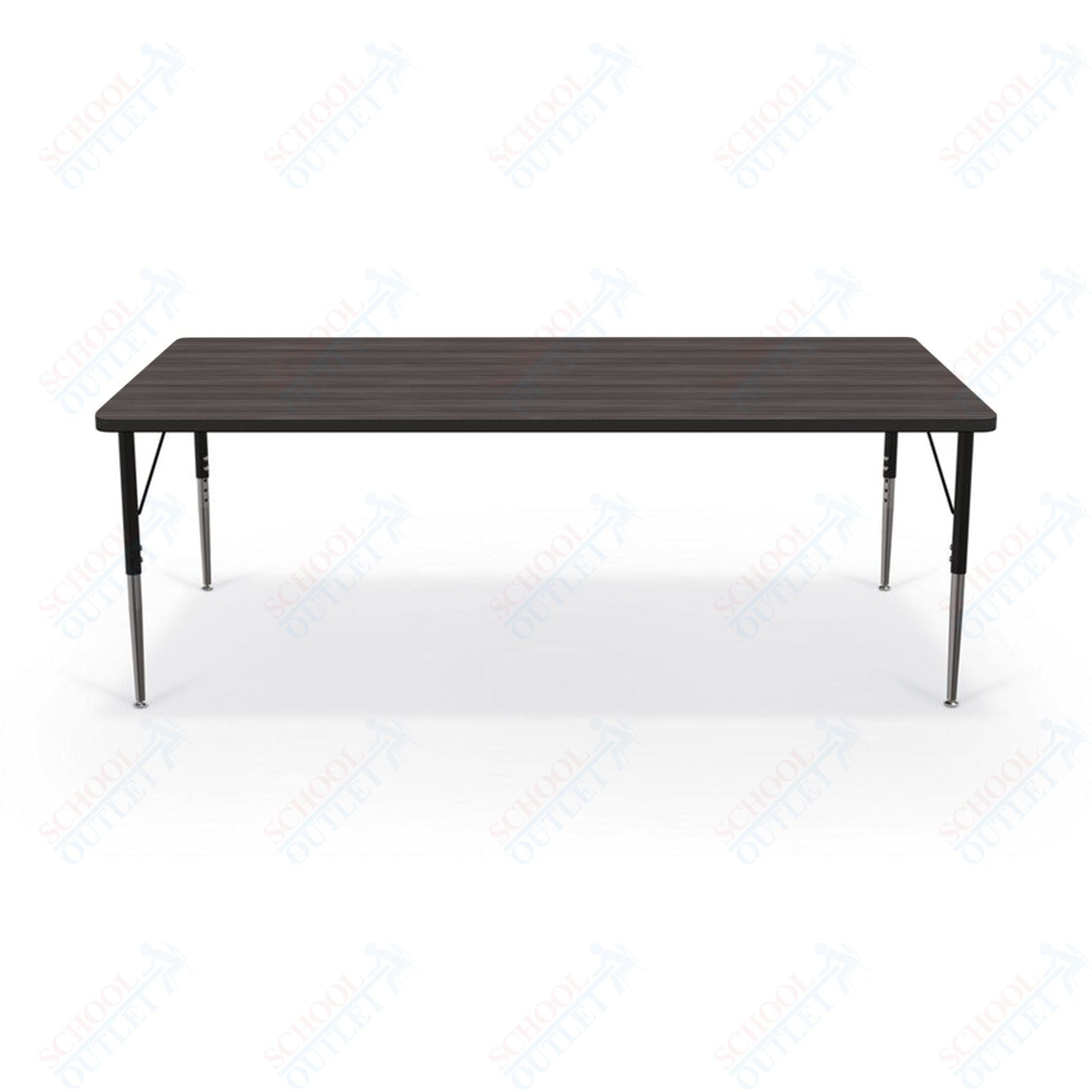 Mooreco Activity Table - 36"D x 72"W - Rectangle - Black Edgeband (Mooreco 90527 - H) - SchoolOutlet