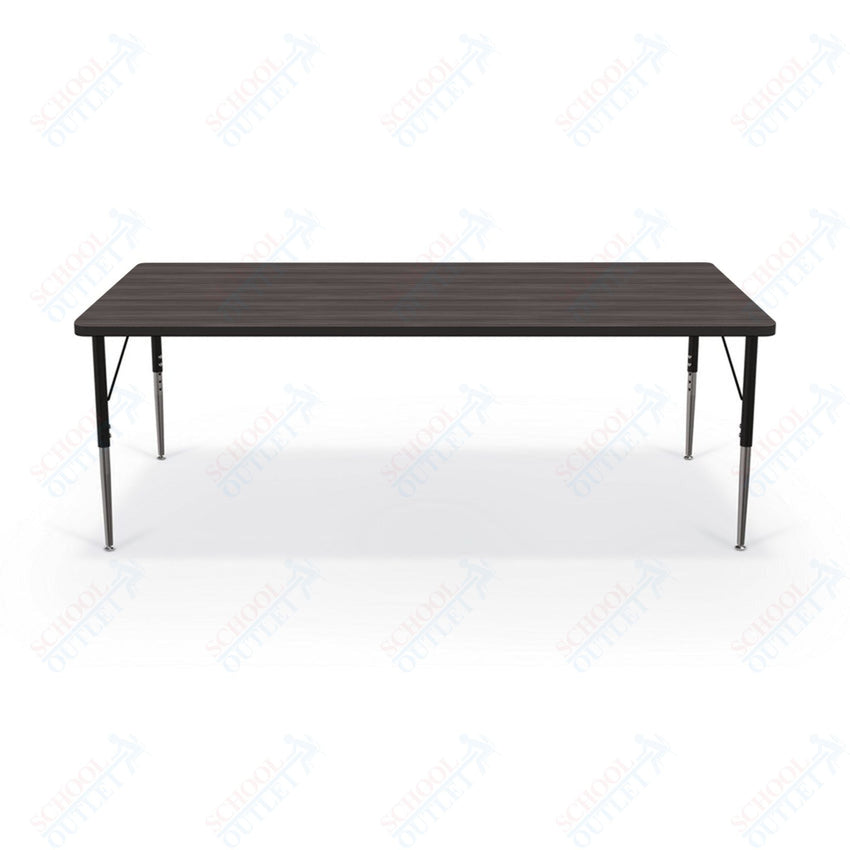 Mooreco Activity Table - 36"D x 72"W - Rectangle - Black Edgeband (Mooreco 90527 - H) - SchoolOutlet