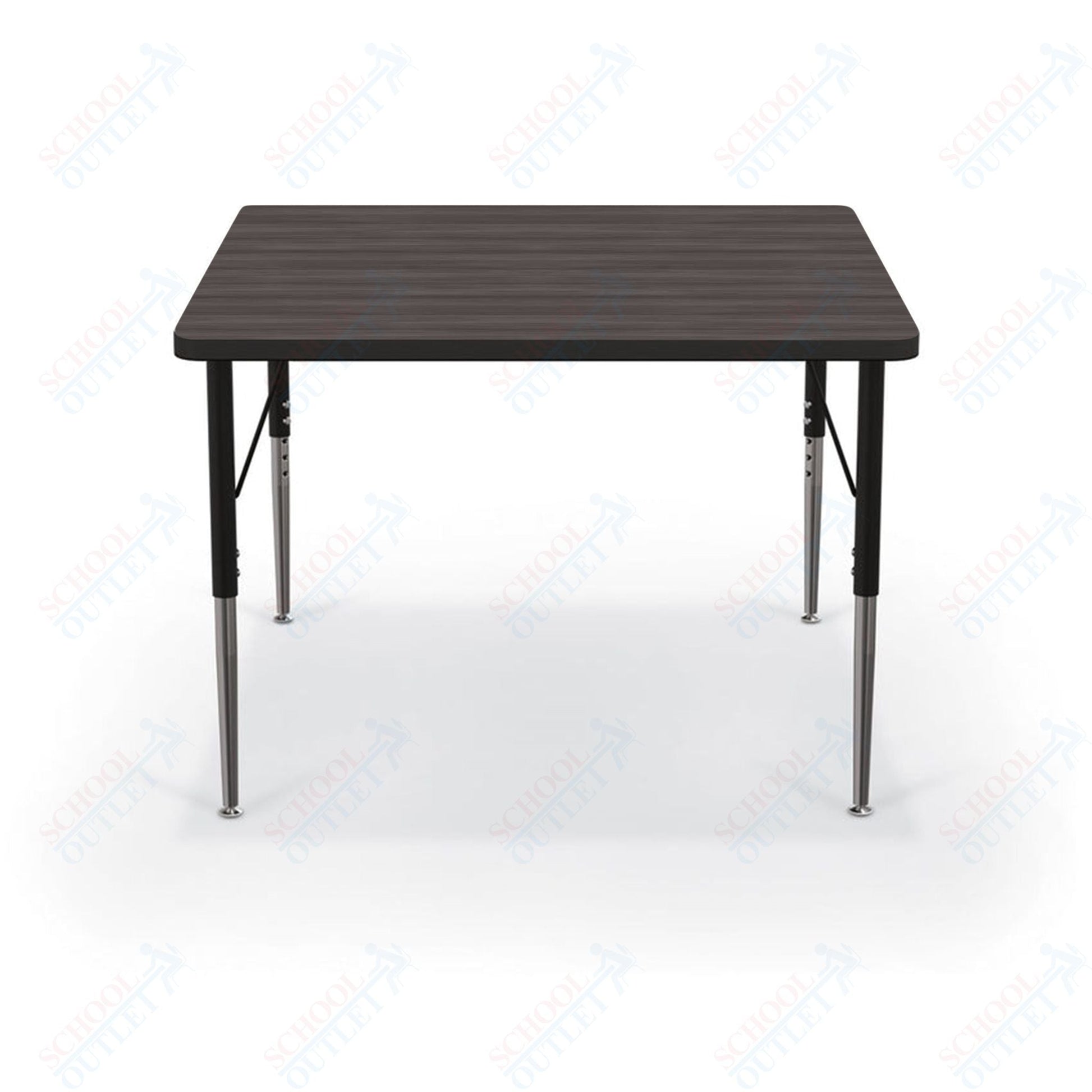 Mooreco Activity Table - 36"D x 36"W - Square - Black Edgeband (Mooreco 90527 - K) - SchoolOutlet