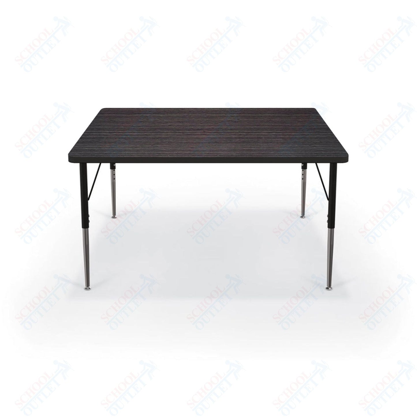 Mooreco Activity Table - 48"D x 48"W - Square - Black Edgeband (Mooreco 90527 - L) - SchoolOutlet