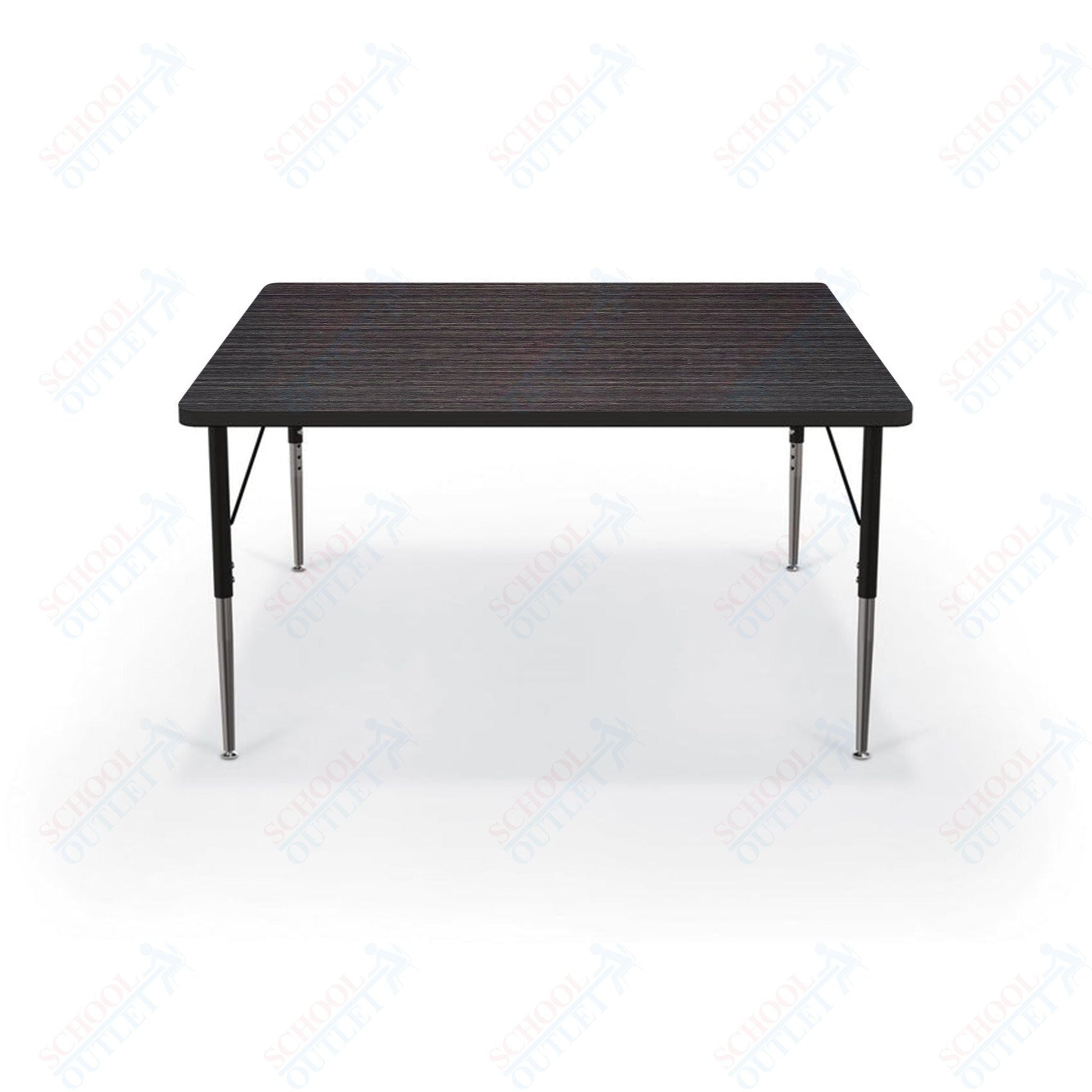 Mooreco Activity Table - 48"D x 48"W - Square - Black Edgeband (Mooreco 90527 - L) - SchoolOutlet