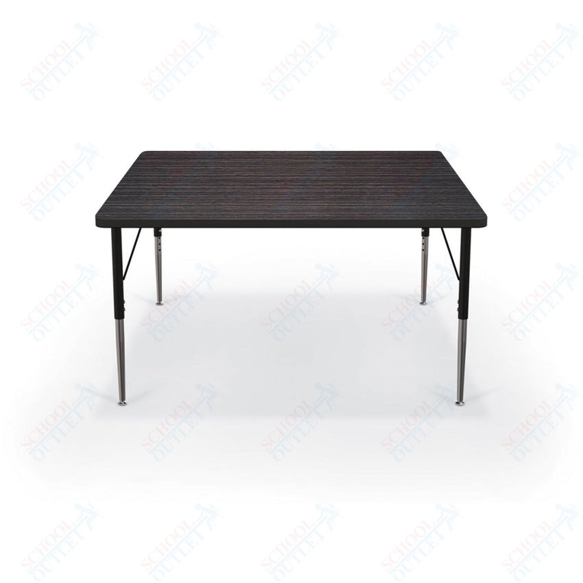 Mooreco Activity Table - 48"D x 48"W - Square - Black Edgeband (Mooreco 90527 - L) - SchoolOutlet