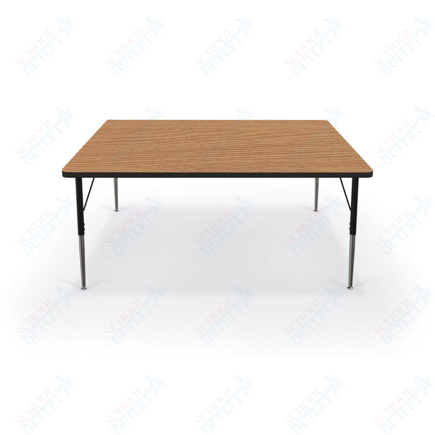 Mooreco Activity Table - 60"D x 60"W - Square - Black Edgeband (Mooreco 90527 - M) - SchoolOutlet