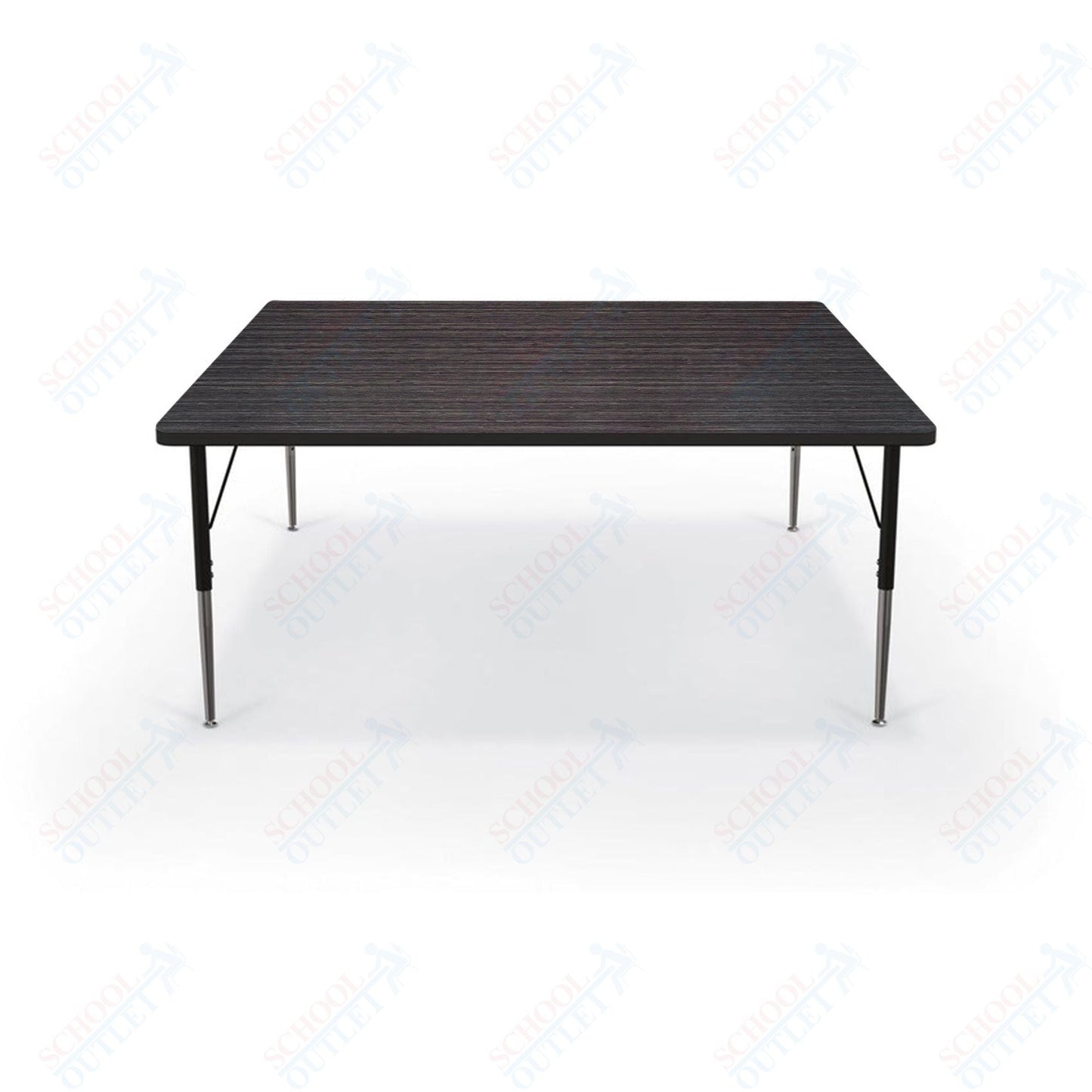 Mooreco Activity Table - 60"D x 60"W - Square - Black Edgeband (Mooreco 90527 - M) - SchoolOutlet