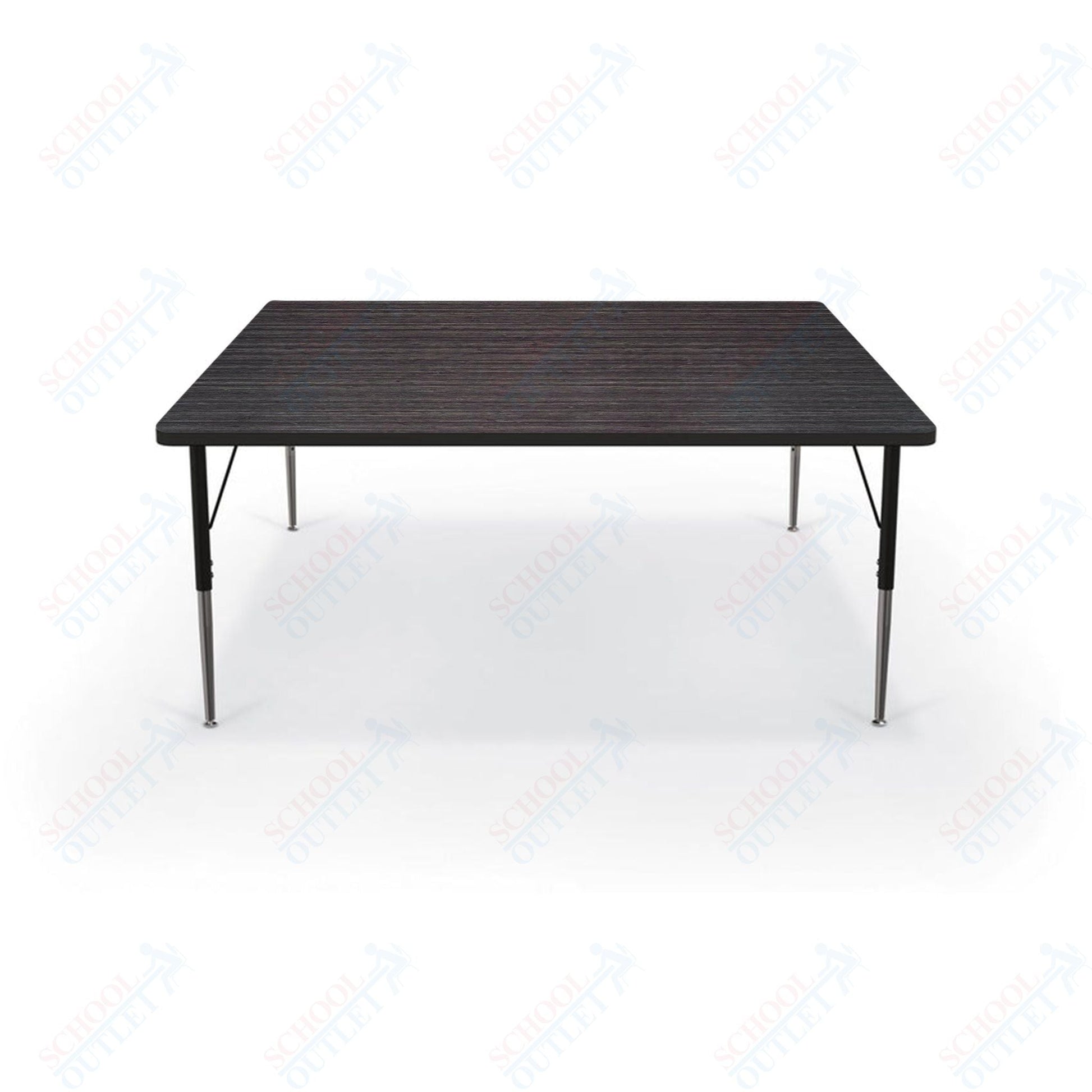 Mooreco Activity Table - 60"D x 60"W - Square - Black Edgeband (Mooreco 90527 - M) - SchoolOutlet