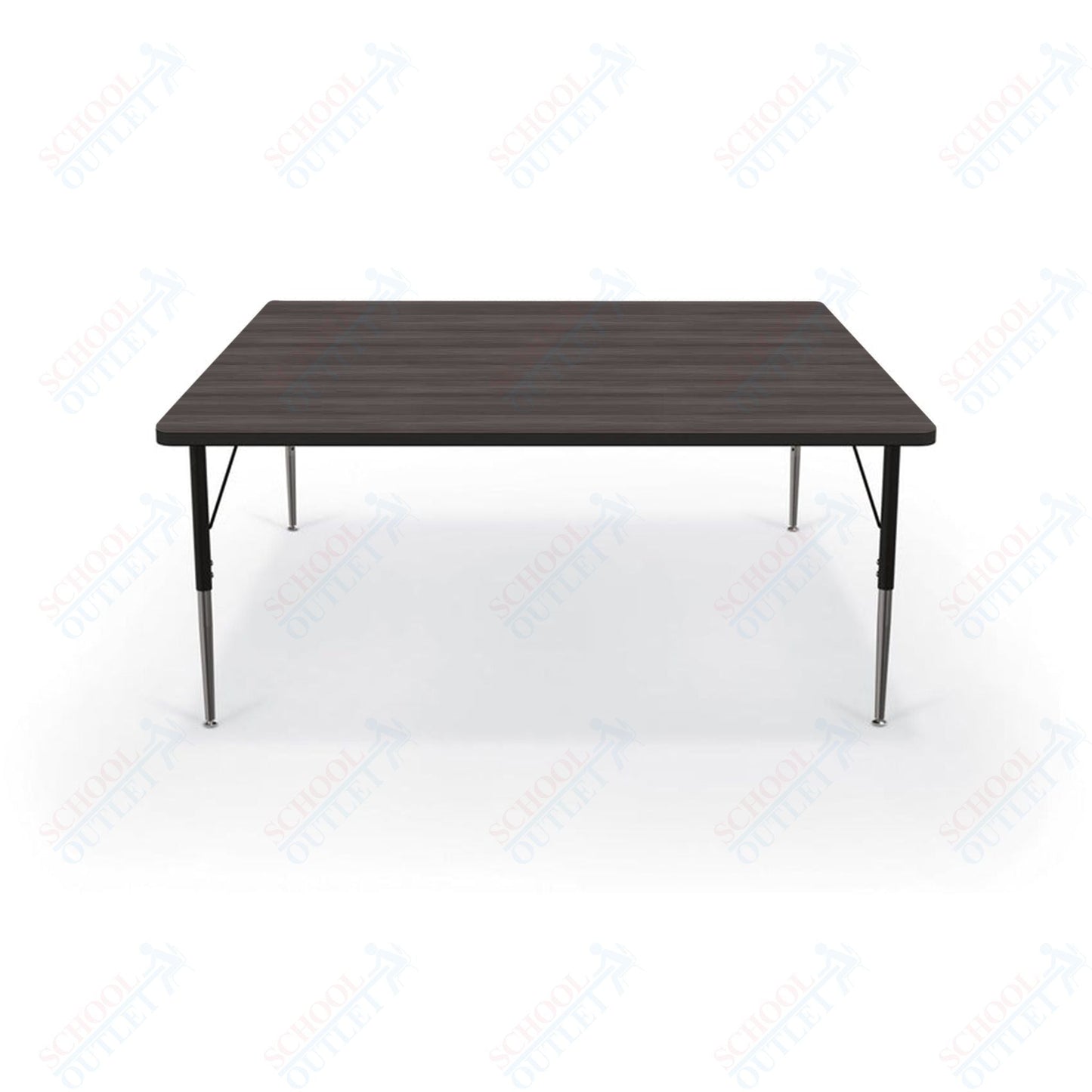 Mooreco Activity Table - 60"D x 60"W - Square - Black Edgeband (Mooreco 90527 - M) - SchoolOutlet