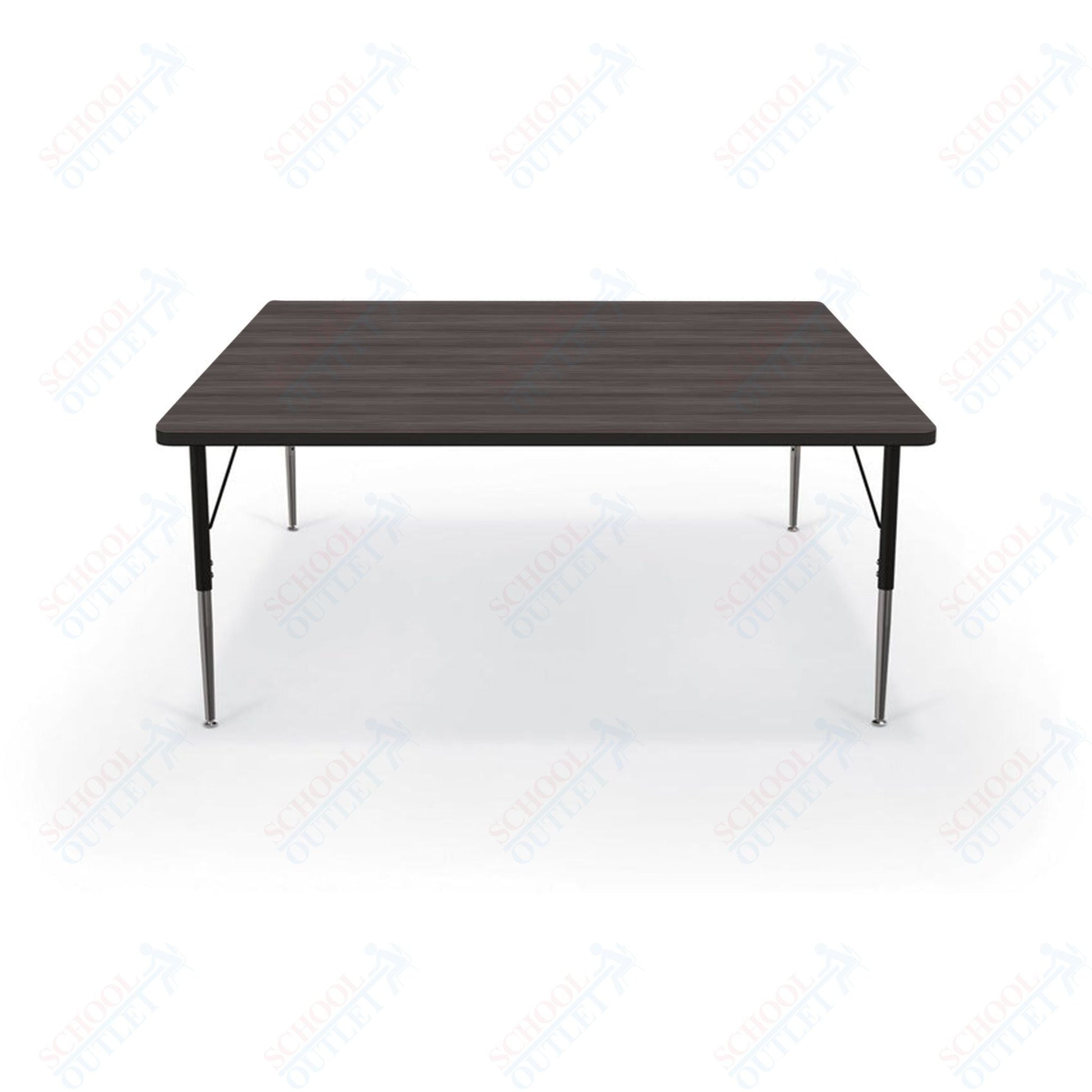 Mooreco Activity Table - 60"D x 60"W - Square - Black Edgeband (Mooreco 90527 - M) - SchoolOutlet