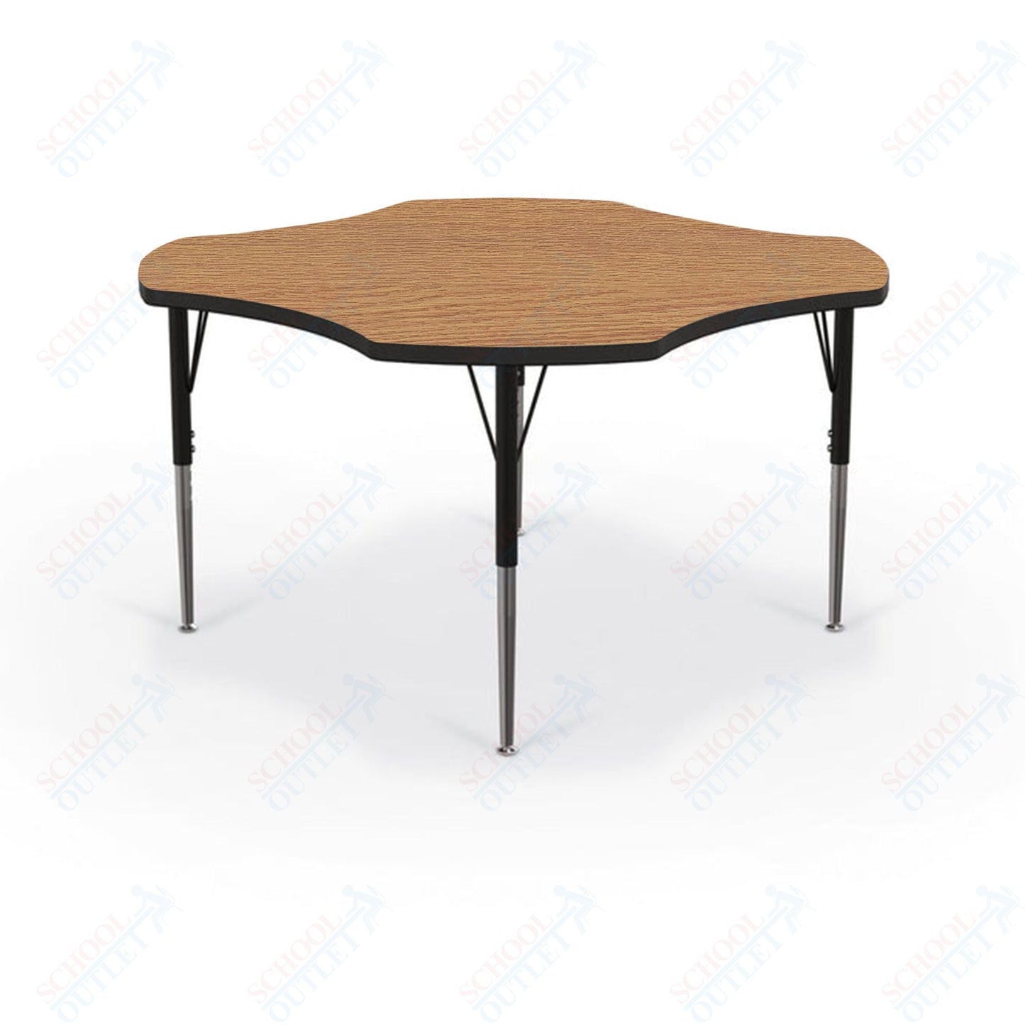 Mooreco Activity Table - 48" Clover - Black Edgeband (Mooreco 90527 - T) - SchoolOutlet