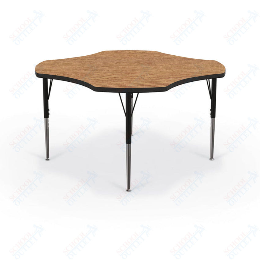 Mooreco Activity Table - 48" Clover - Black Edgeband (Mooreco 90527 - T) - SchoolOutlet