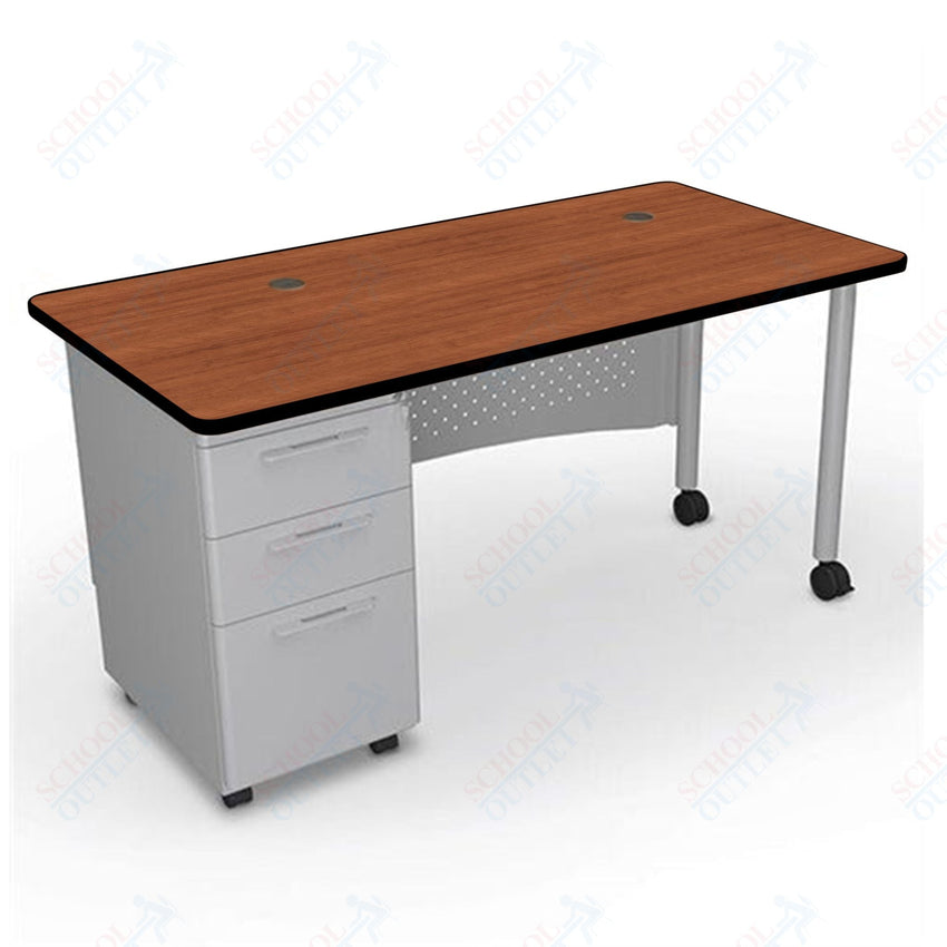 Mooreco 91776 Avid Modular Single Pedestal Desk 72"W x 30"D x 29.8"H (Mooreco 91776) - SchoolOutlet