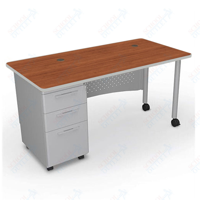 Mooreco 91776 Avid Modular Single Pedestal Desk 72"W x 30"D x 29.8"H (Mooreco 91776) - SchoolOutlet