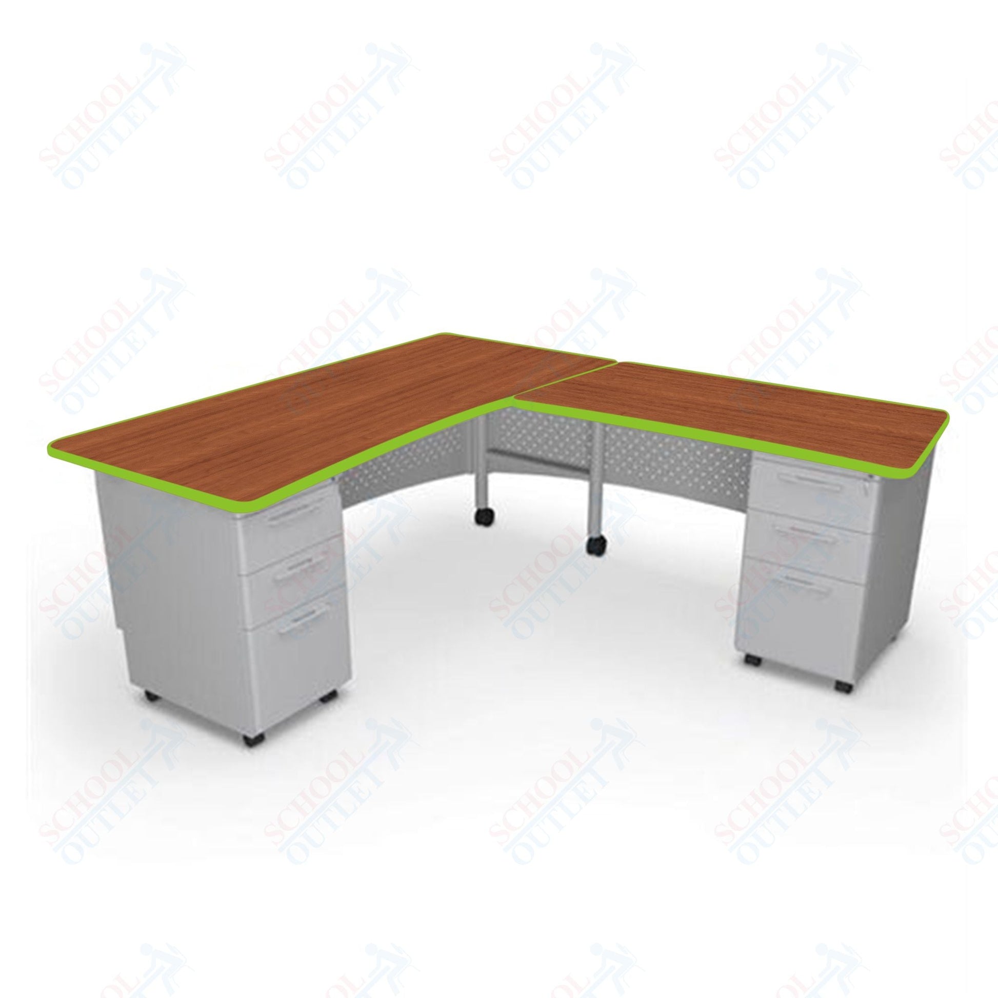 Mooreco 91782 Avid Modular L - Shaped Desk System - Return Desk 29.8"H x 60"W x 36.3"D - Left (Mooreco 91782) - SchoolOutlet