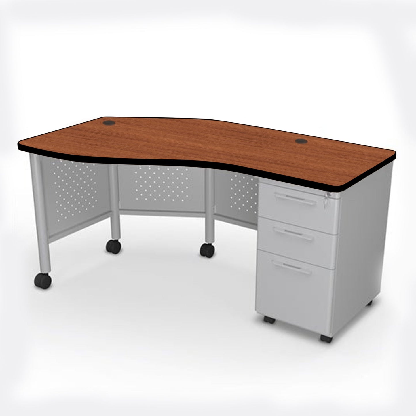 Mooreco 91785 Avid Modular Instructor Teacher's Desk 29.8"H x 60"W x 36.3"D - Right (Mooreco 91785) - SchoolOutlet