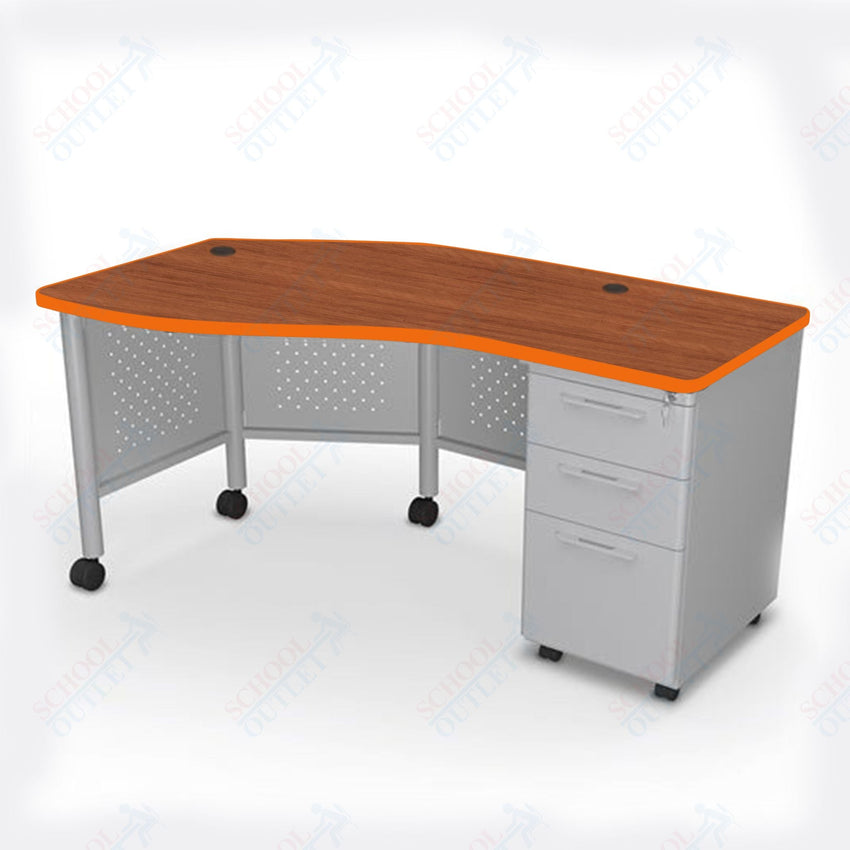 Mooreco 91785 Avid Modular Instructor Teacher's Desk 29.8"H x 60"W x 36.3"D - Right (Mooreco 91785) - SchoolOutlet