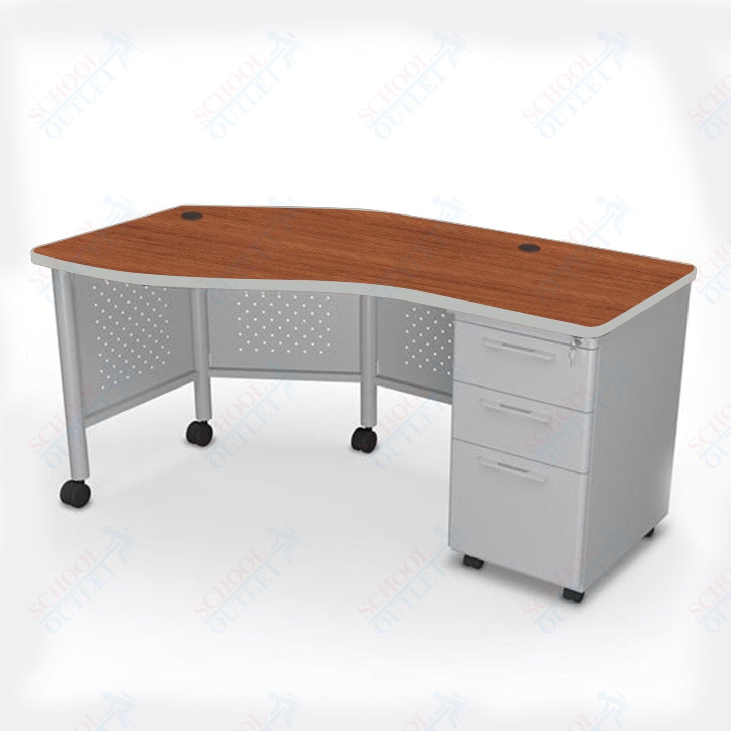 Mooreco 91785 Avid Modular Instructor Teacher's Desk 29.8"H x 60"W x 36.3"D - Right (Mooreco 91785) - SchoolOutlet