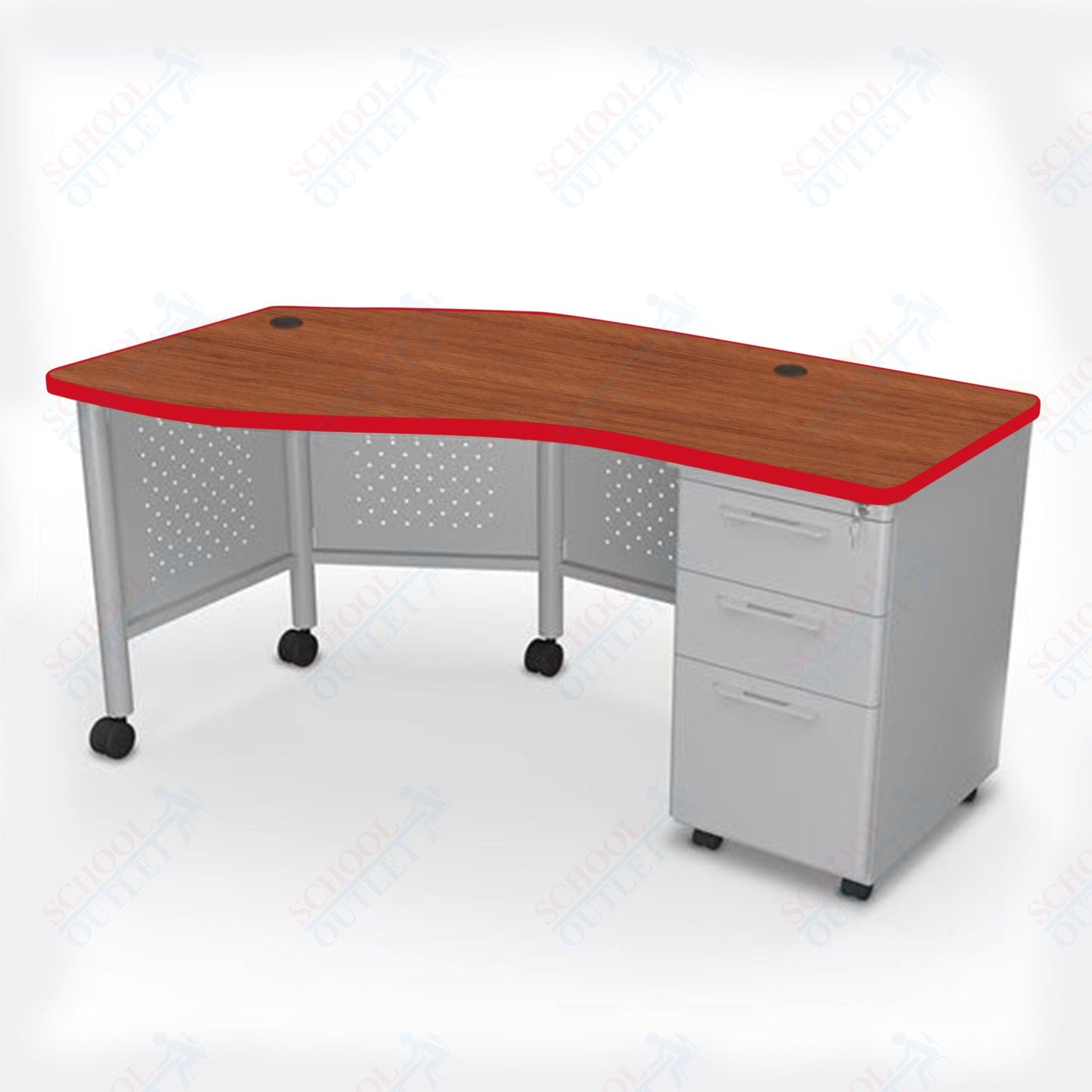 Mooreco 91785 Avid Modular Instructor Teacher's Desk 29.8"H x 60"W x 36.3"D - Right (Mooreco 91785) - SchoolOutlet