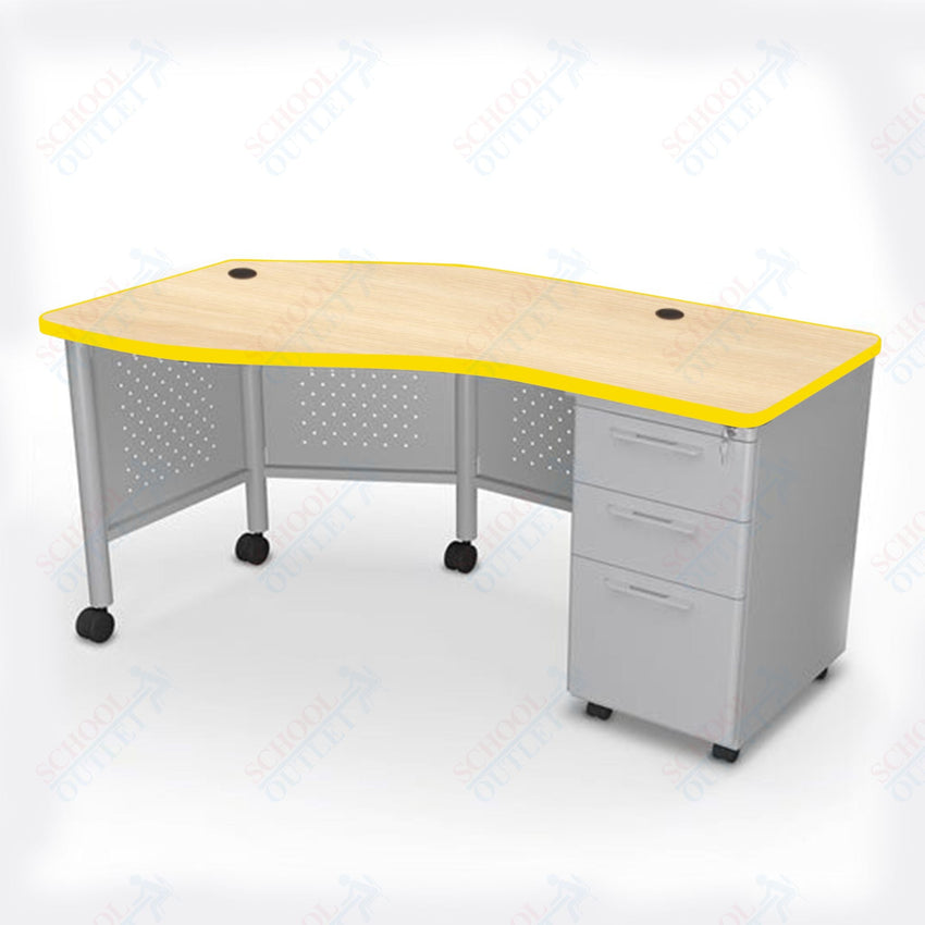 Mooreco 91785 Avid Modular Instructor Teacher's Desk 29.8"H x 60"W x 36.3"D - Right (Mooreco 91785) - SchoolOutlet