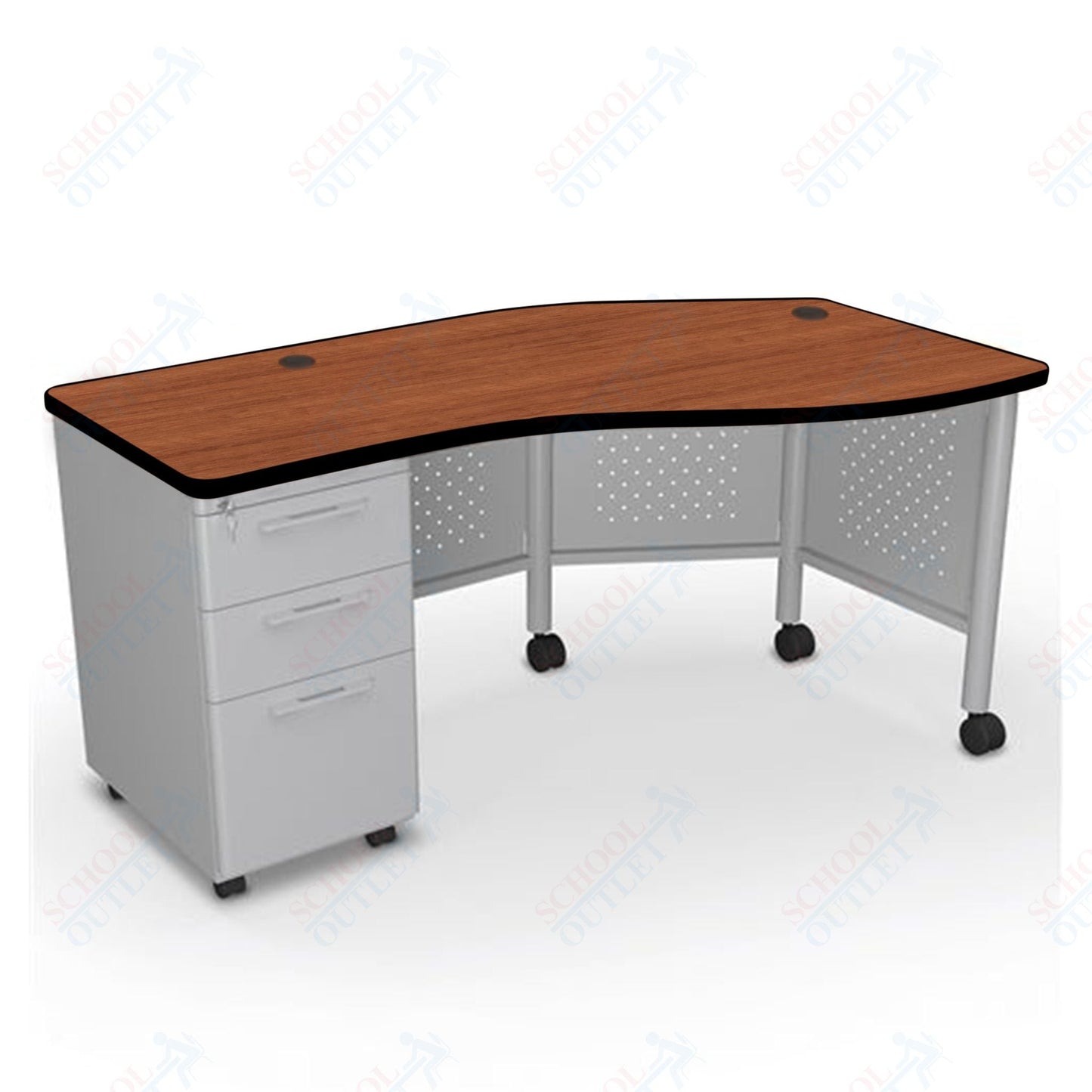 Mooreco 91786 Avid Modular Instructor Teacher's Desk 29.8"H x 60"W x 36.3"D - Left (Mooreco 91786) - SchoolOutlet