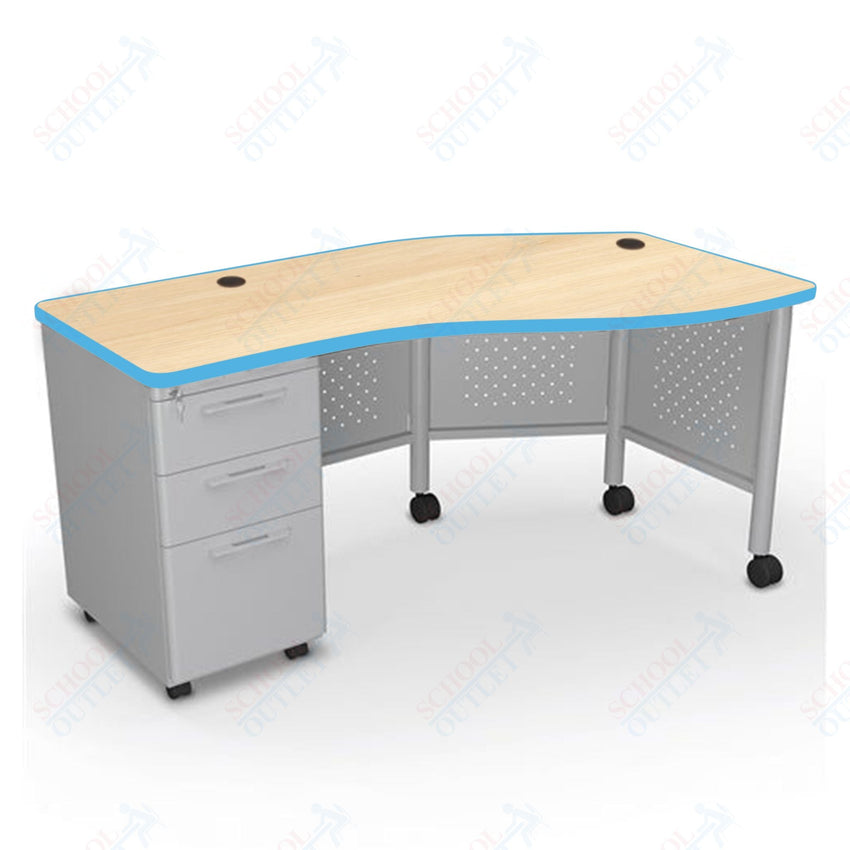 Mooreco 91786 Avid Modular Instructor Teacher's Desk 29.8"H x 60"W x 36.3"D - Left (Mooreco 91786) - SchoolOutlet