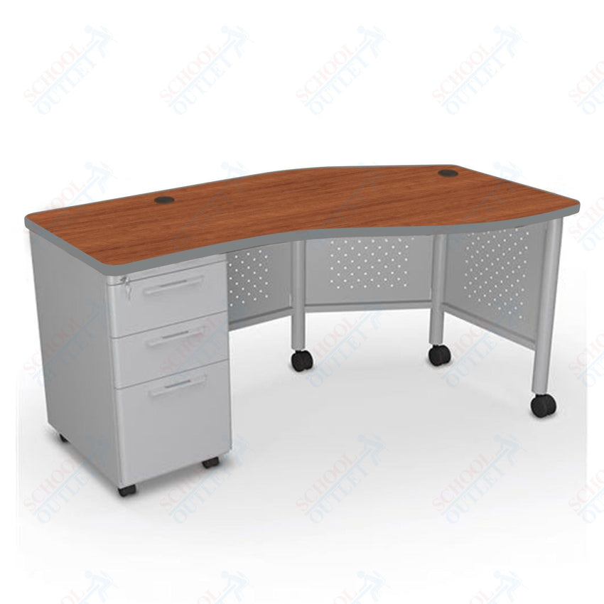 Mooreco 91786 Avid Modular Instructor Teacher's Desk 29.8"H x 60"W x 36.3"D - Left (Mooreco 91786) - SchoolOutlet