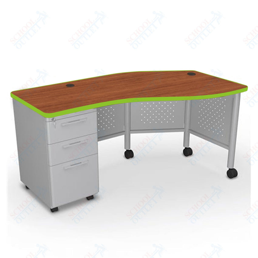 Mooreco 91786 Avid Modular Instructor Teacher's Desk 29.8"H x 60"W x 36.3"D - Left (Mooreco 91786) - SchoolOutlet