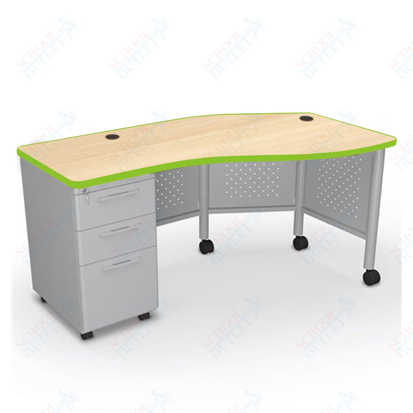 Mooreco 91786 Avid Modular Instructor Teacher's Desk 29.8"H x 60"W x 36.3"D - Left (Mooreco 91786) - SchoolOutlet