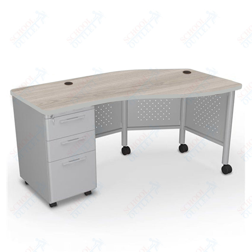 Mooreco 91786 Avid Modular Instructor Teacher's Desk 29.8"H x 60"W x 36.3"D - Left (Mooreco 91786) - SchoolOutlet