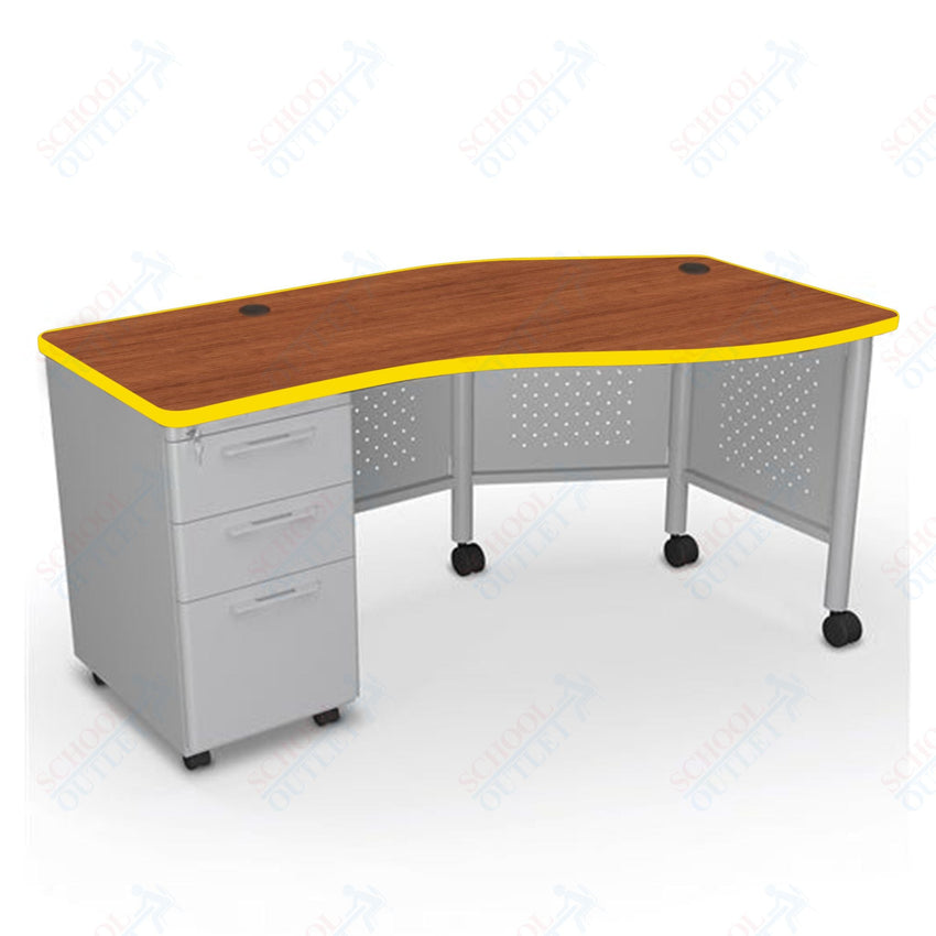 Mooreco 91786 Avid Modular Instructor Teacher's Desk 29.8"H x 60"W x 36.3"D - Left (Mooreco 91786) - SchoolOutlet