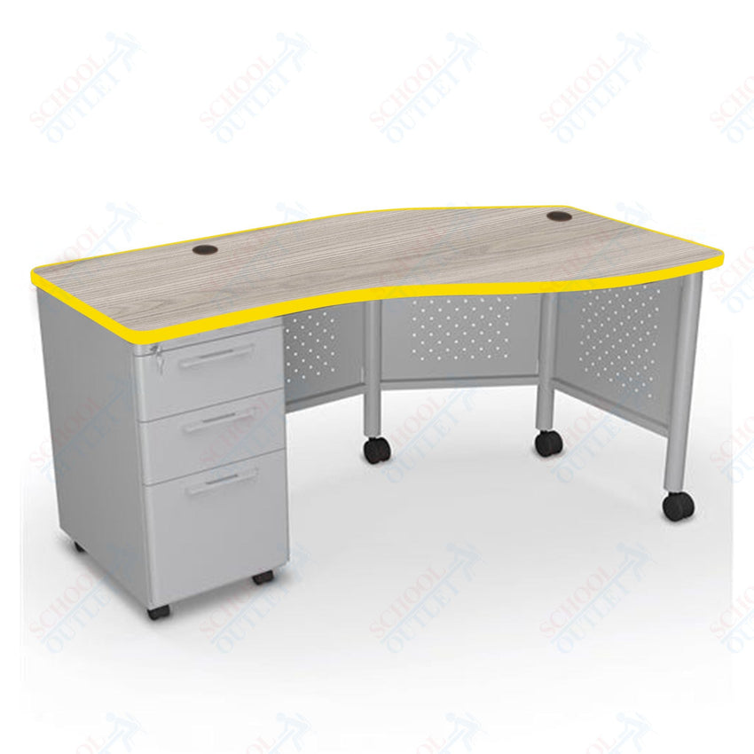 Mooreco 91786 Avid Modular Instructor Teacher's Desk 29.8"H x 60"W x 36.3"D - Left (Mooreco 91786) - SchoolOutlet