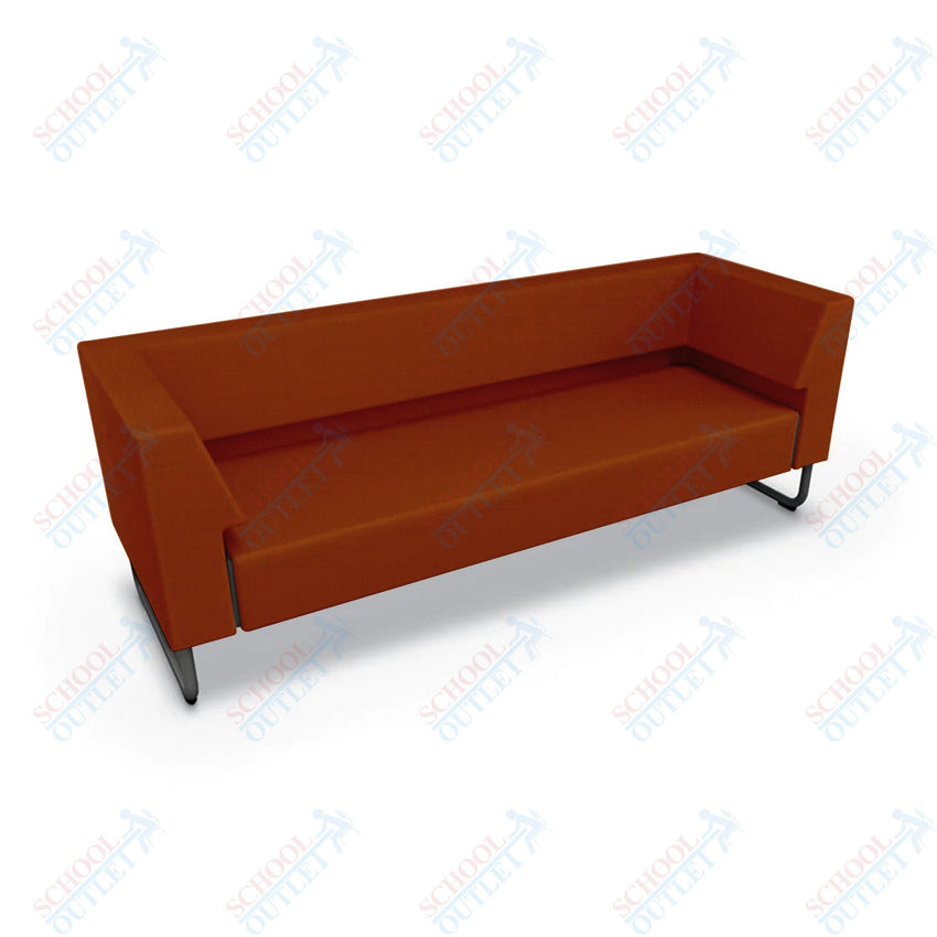 Mooreco Akt Soft Seating Lounge Sofa - Armless - Grade 02 Fabric and Powder Coated Sled Legs - SchoolOutlet