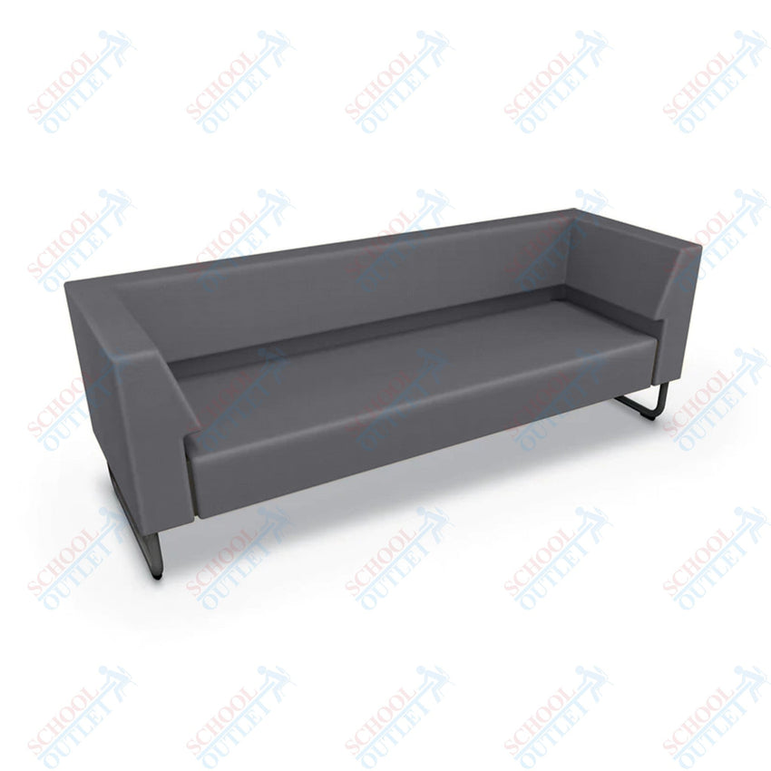 Mooreco Akt Soft Seating Lounge Sofa - Armless - Grade 02 Fabric and Powder Coated Sled Legs - SchoolOutlet