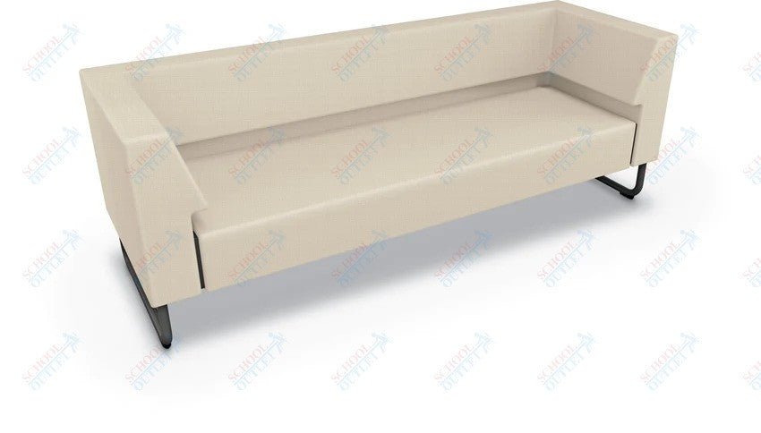 Mooreco Akt Soft Seating Lounge Sofa - Armless - Grade 02 Fabric and Powder Coated Sled Legs - SchoolOutlet