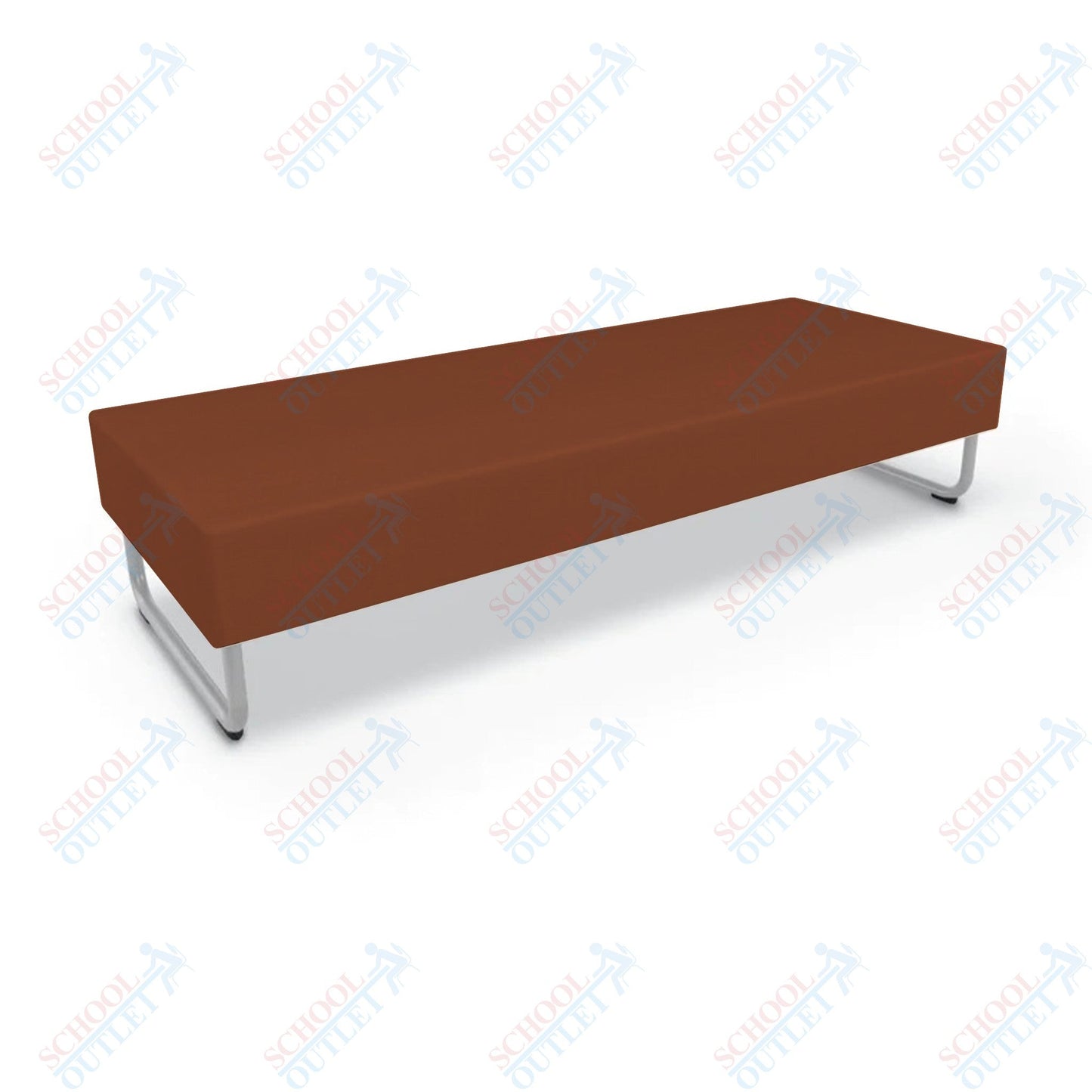 Mooreco Akt Soft Seating Lounge Sofa Bench - Grade 02 Fabric and Powder Coated Sled Legs - SchoolOutlet