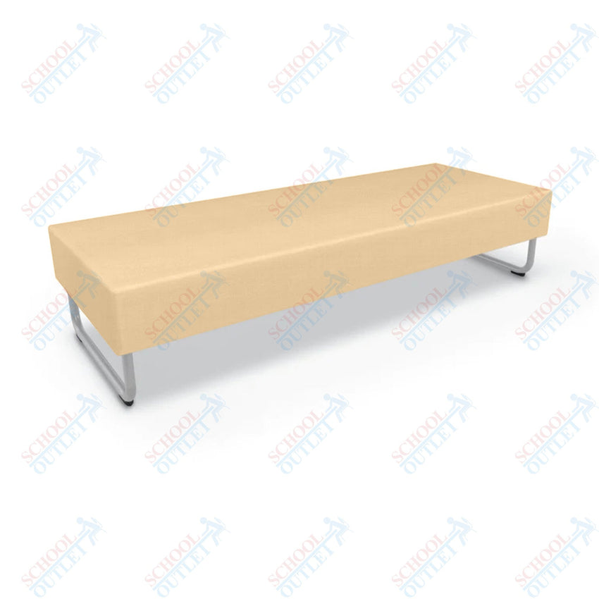 Mooreco Akt Soft Seating Lounge Sofa Bench - Grade 02 Fabric and Powder Coated Sled Legs - SchoolOutlet