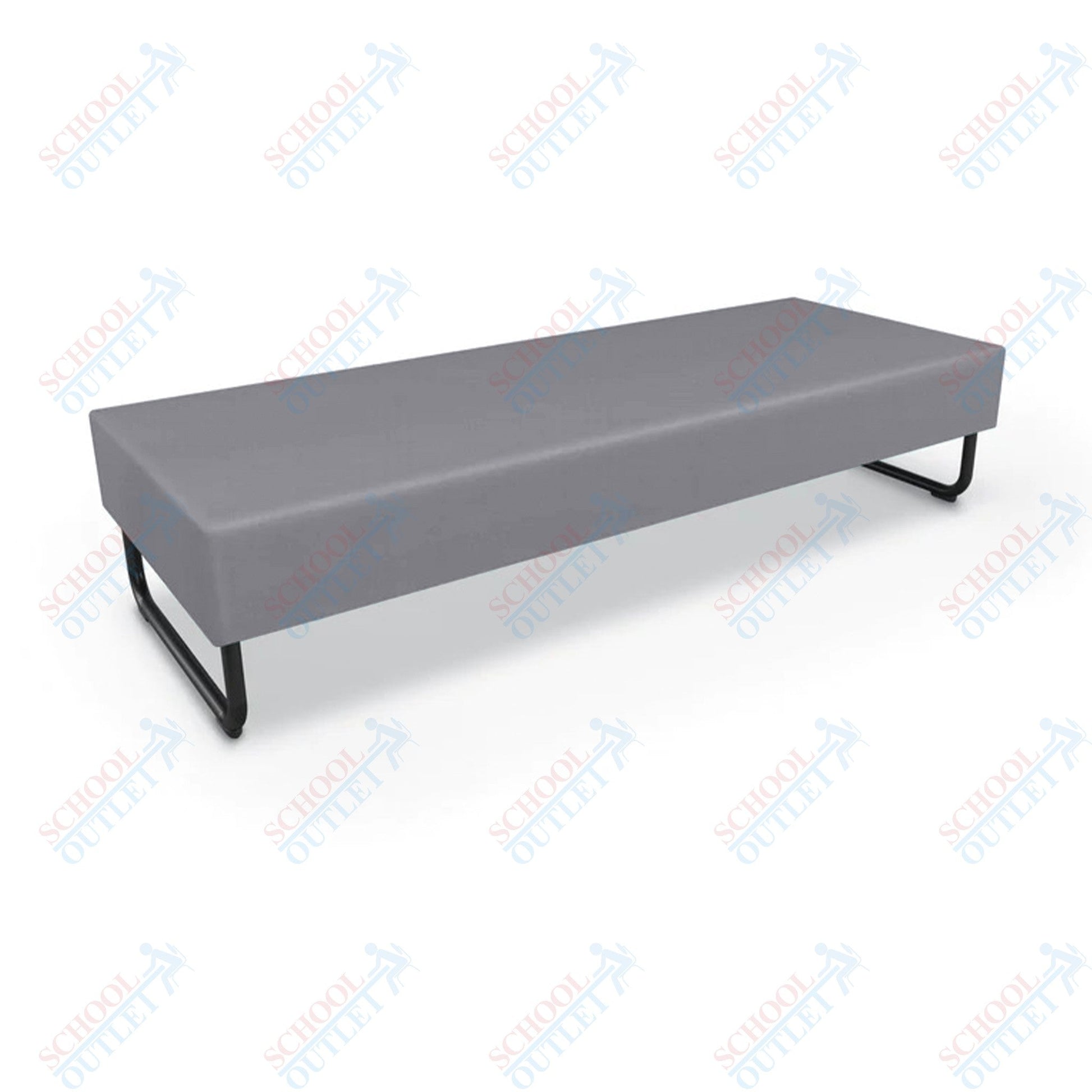 Mooreco Akt Soft Seating Lounge Sofa Bench - Grade 02 Fabric and Powder Coated Sled Legs - SchoolOutlet