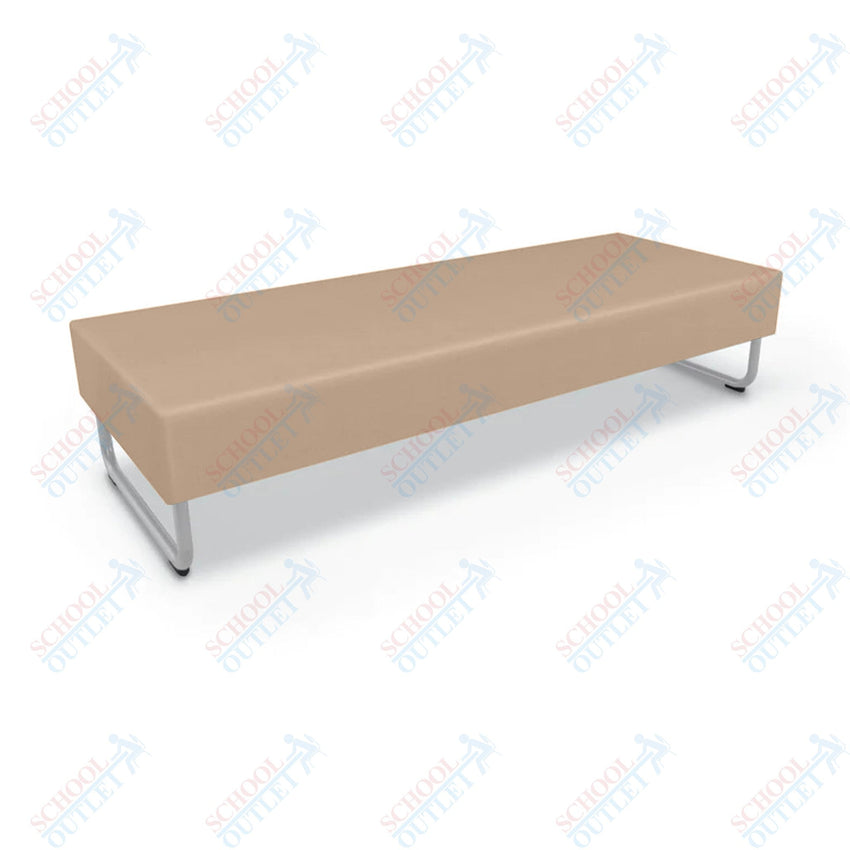 Mooreco Akt Soft Seating Lounge Sofa Bench - Grade 02 Fabric and Powder Coated Sled Legs - SchoolOutlet