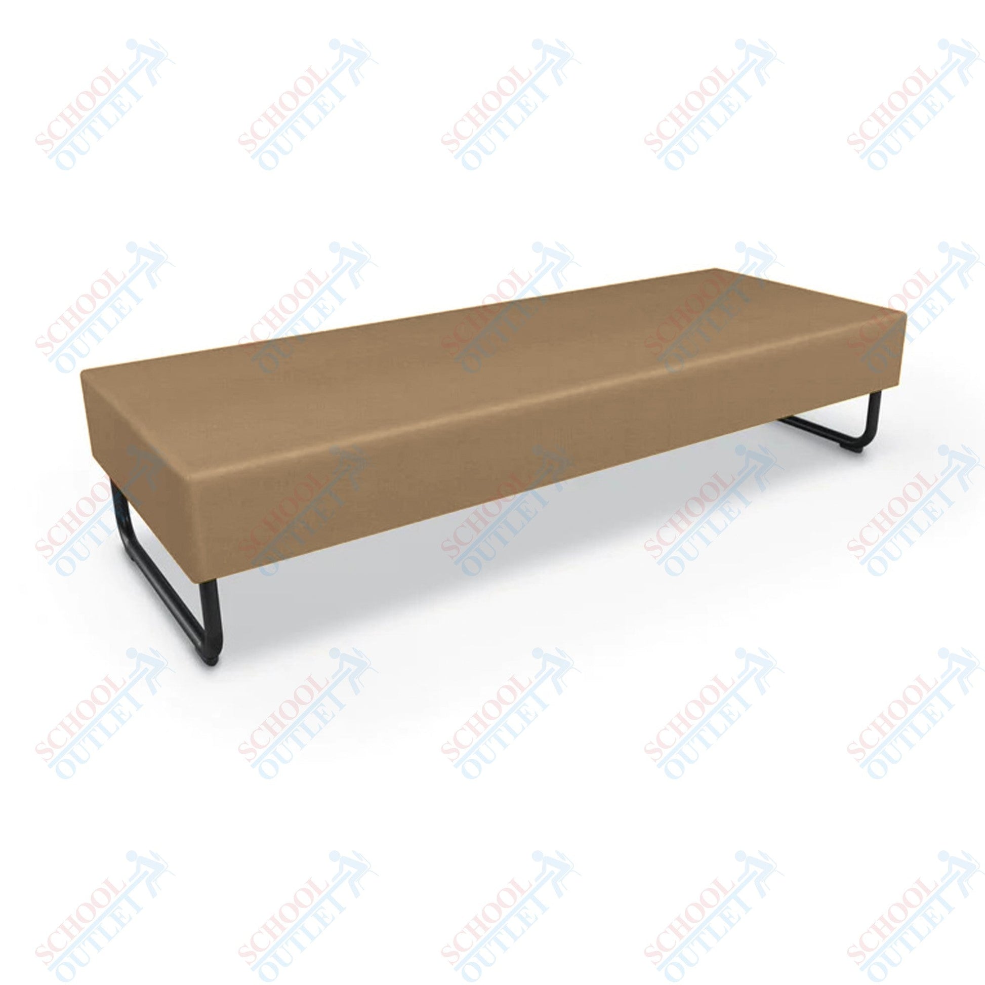 Mooreco Akt Soft Seating Lounge Sofa Bench - Grade 02 Fabric and Powder Coated Sled Legs - SchoolOutlet